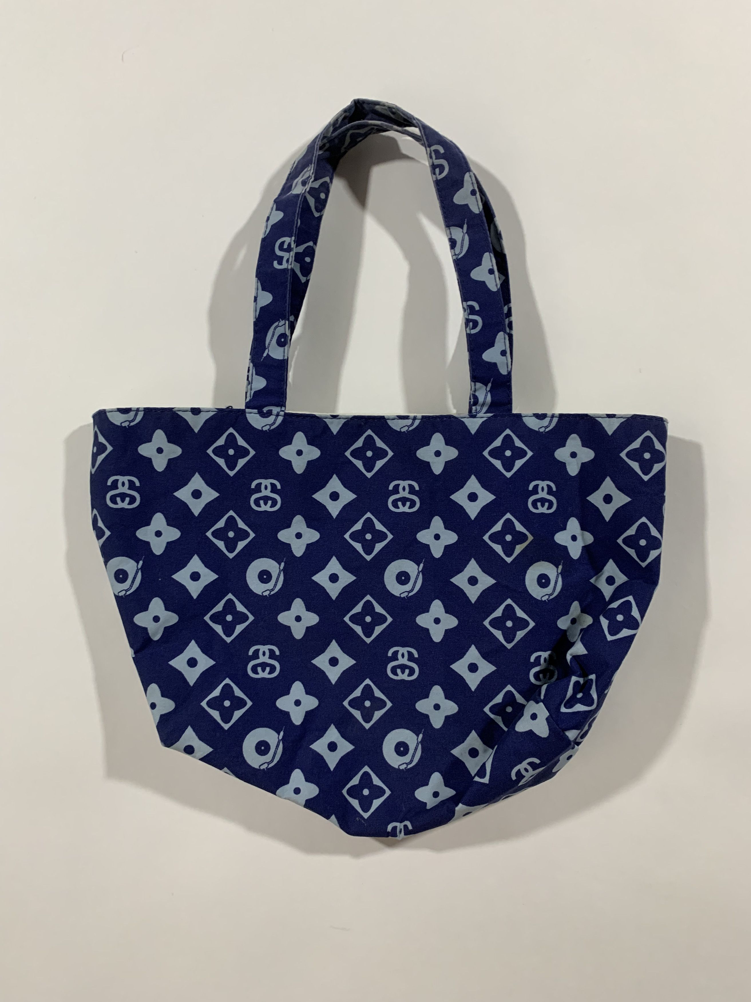 Stussy STUSSY RAFFIA ZIP POUCH (Blue) | Grailed