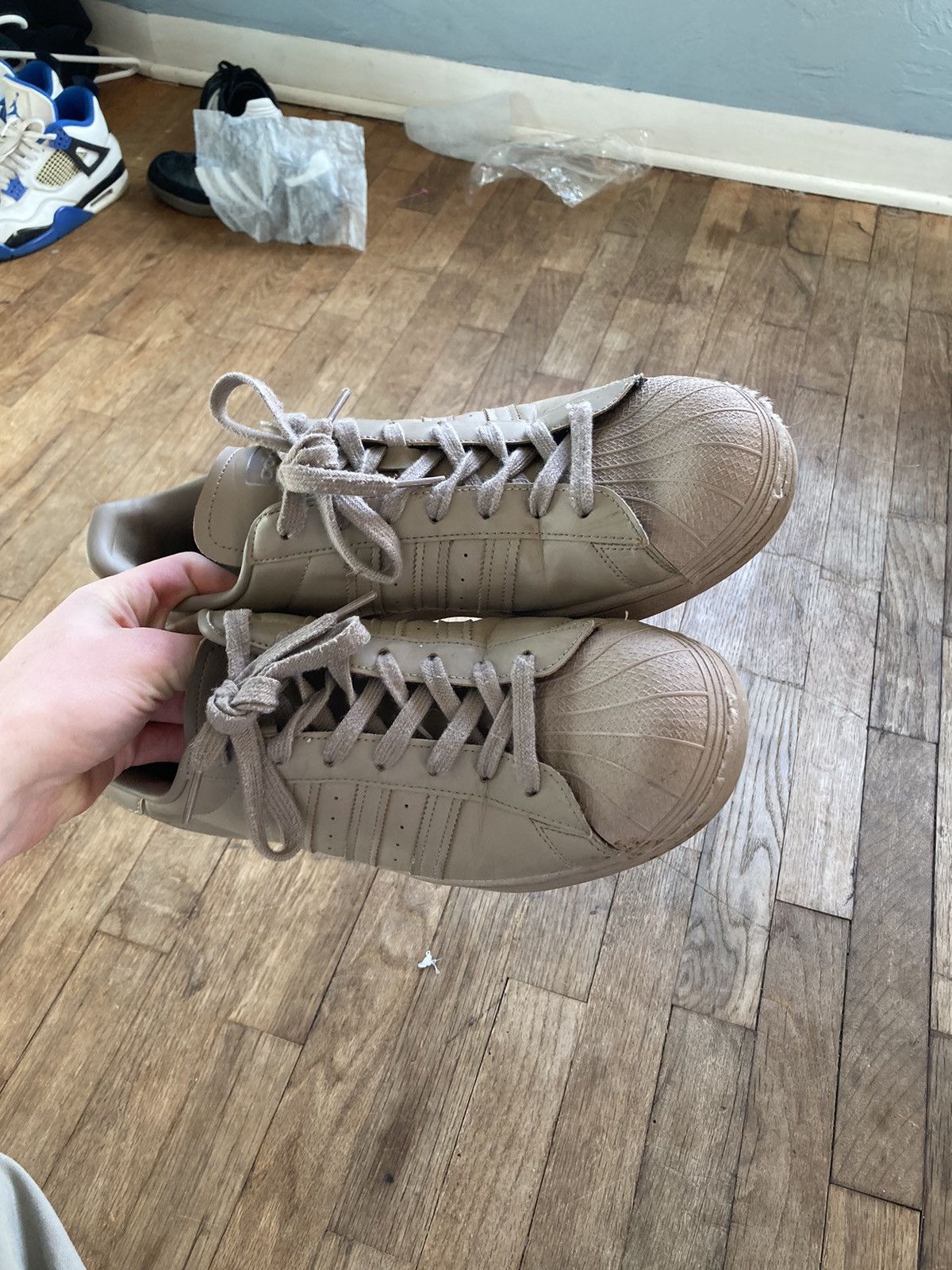 Adidas Adidas Superstars Size US 12 / EU 45 - 3 Thumbnail