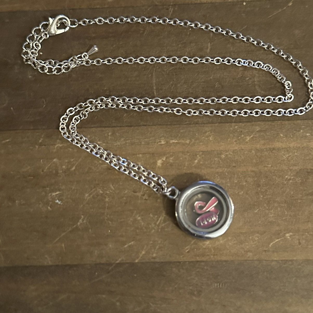 Other Breast cancer awareness floating charm locket necklace Size ONE SIZE - 2 Thumbnail