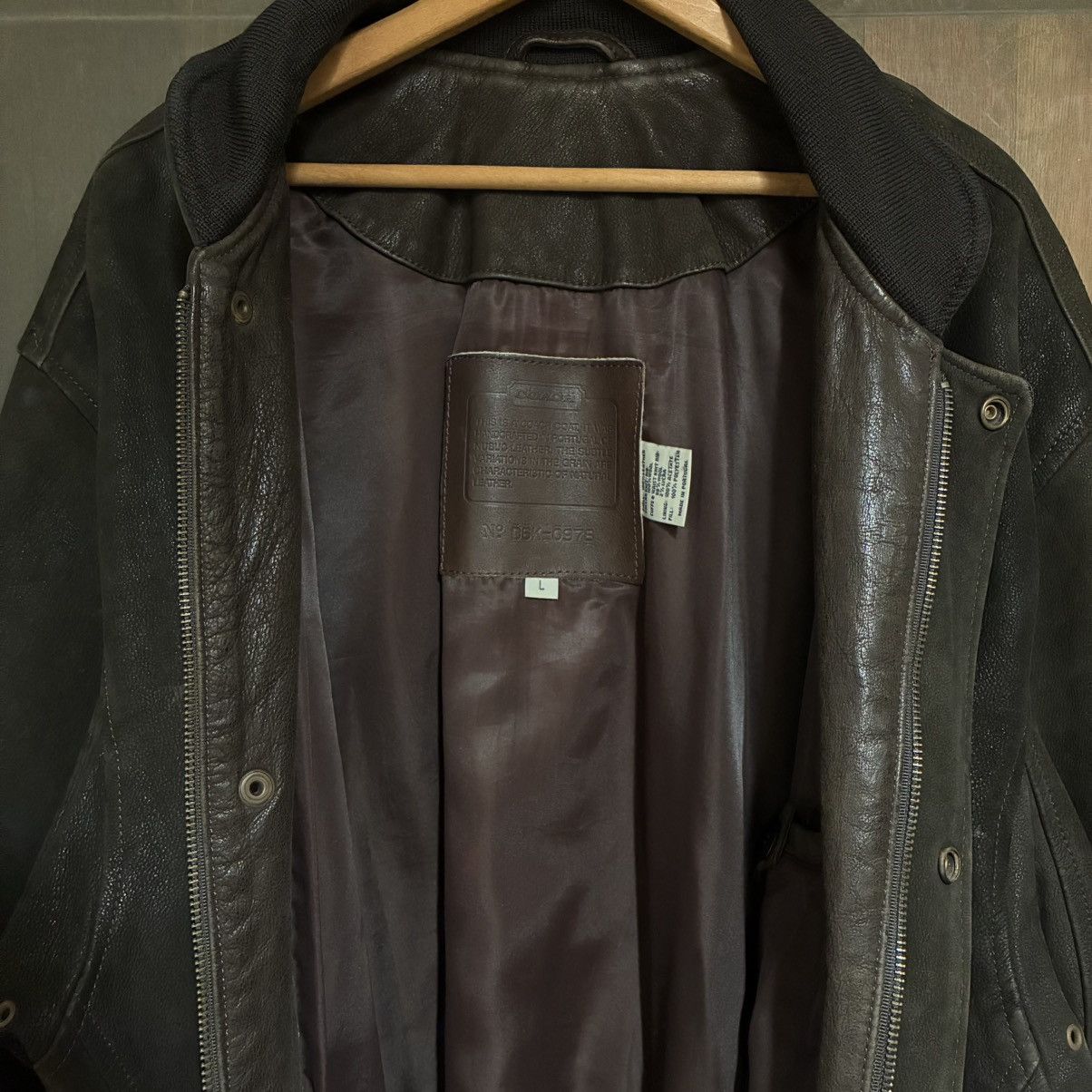 Coach Vintage Coach D6K-0978 Brown Leather Bomber Jacket Size US L / EU 52-54 / 3 - 5 Thumbnail