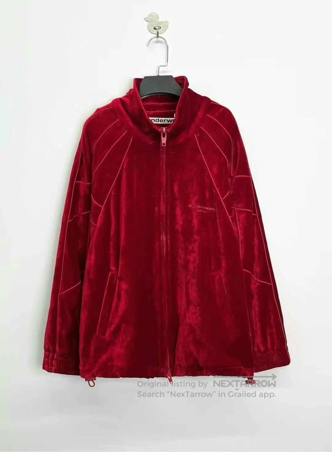 Alexander Wang alexander wang red velvet logo zip jacket. Size US XXS / EU 40 - 1 Thumbnail