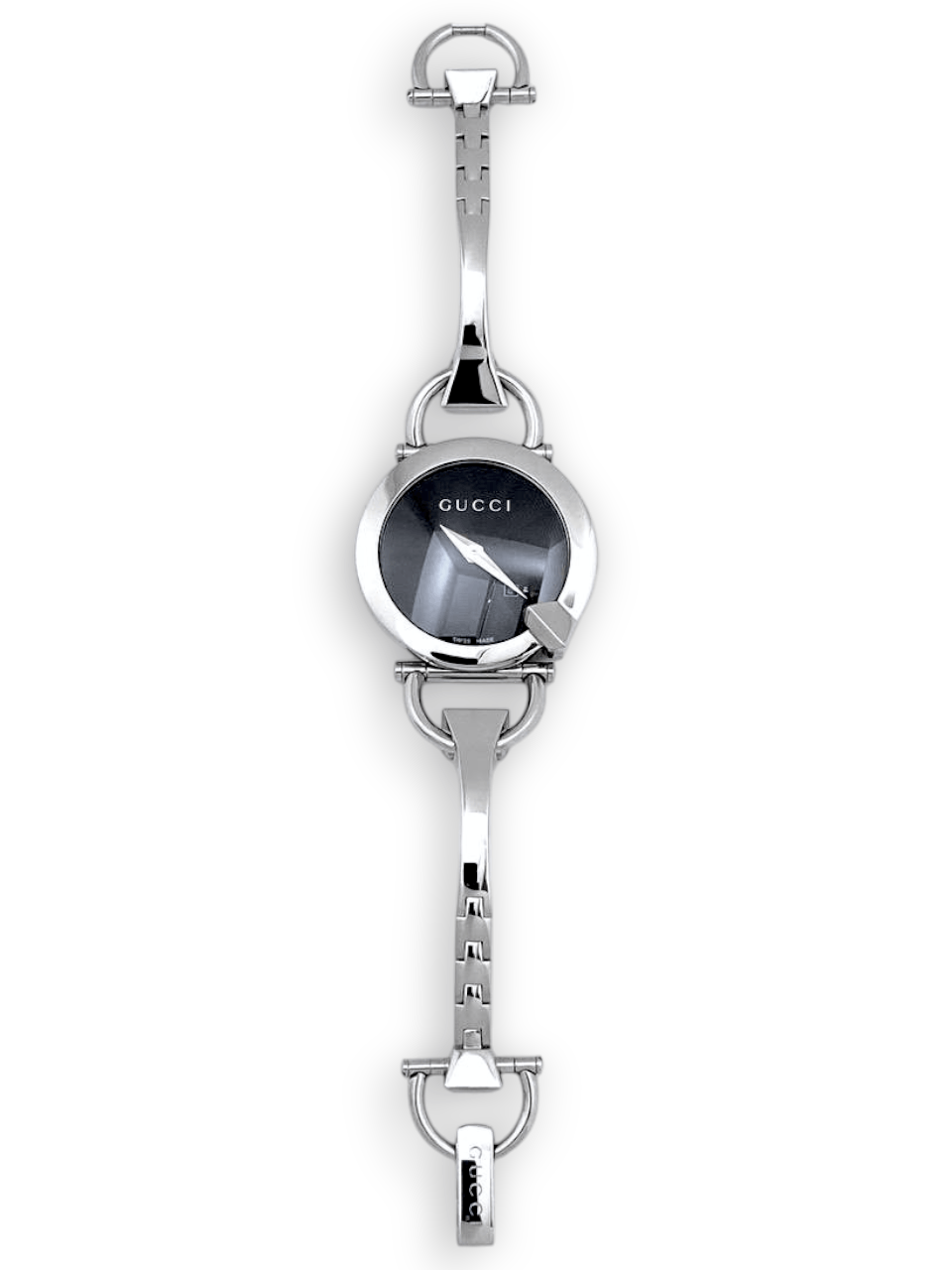 Gucci Gucci Chiodo Horsebit Round Bangle Silver Steel Watch Size ONE SIZE - 2 Thumbnail