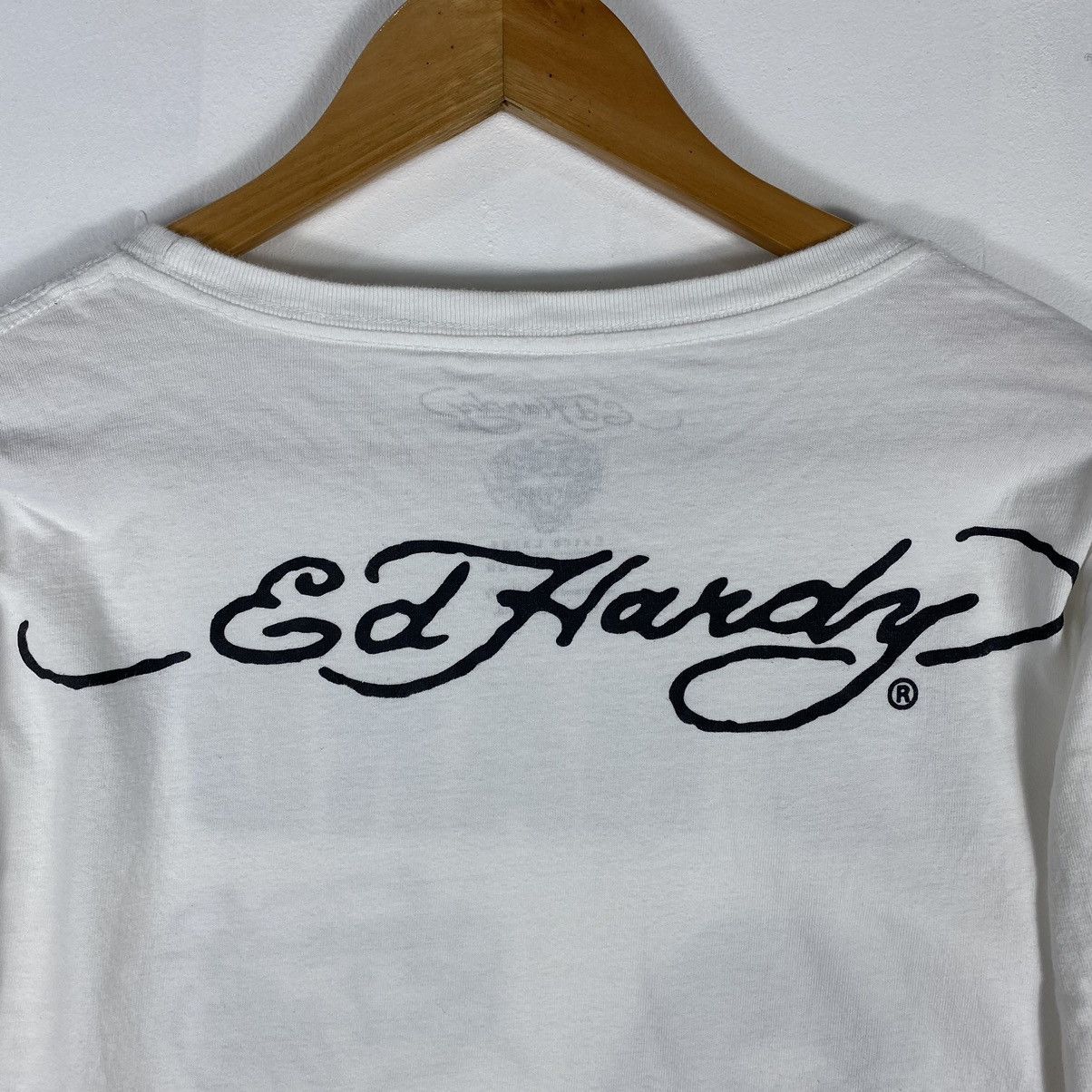 Ed Hardy ED HARDY Drawn By Ed Hardy Tattoo Long Sleeve Women Tee Size XL / US 12-14 / IT 48-50 - 8 Thumbnail