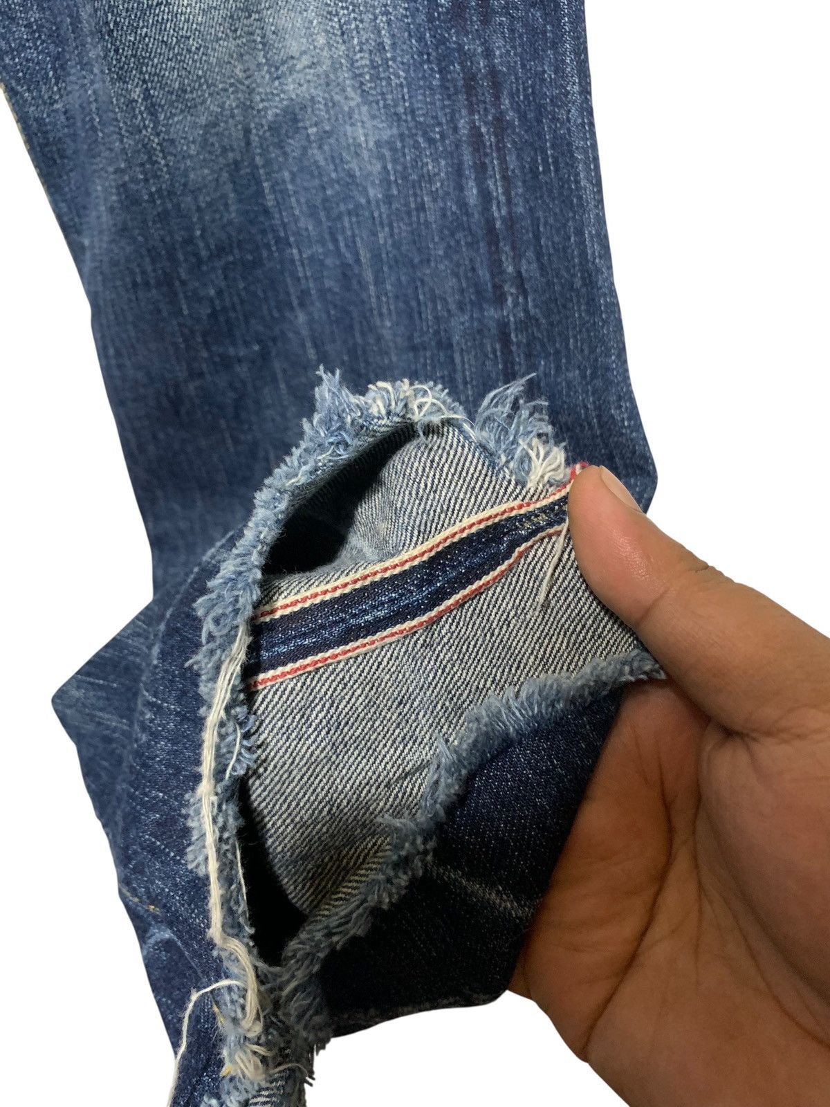 RRL Ralph Lauren RRL distressed raw hem selvedge jeans Size US 28 / EU 44 - 7 Thumbnail