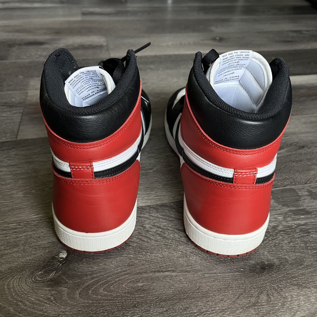 Jordan Brand Air Jordan 1 Retro High Black Toe 2016 Men’s Shoes Size 12 Size US 12 / EU 45 - 4 Thumbnail