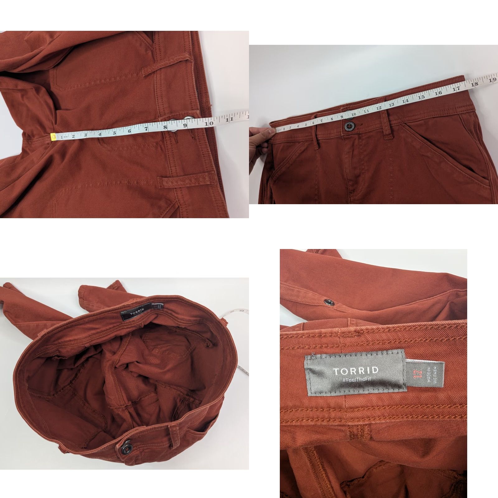 Torrid Torrid Pants Womens Size 12 Straight Cuffed Rust Maroon Trousers Blue? Size 34" / US 12 / IT 48 - 8 Thumbnail