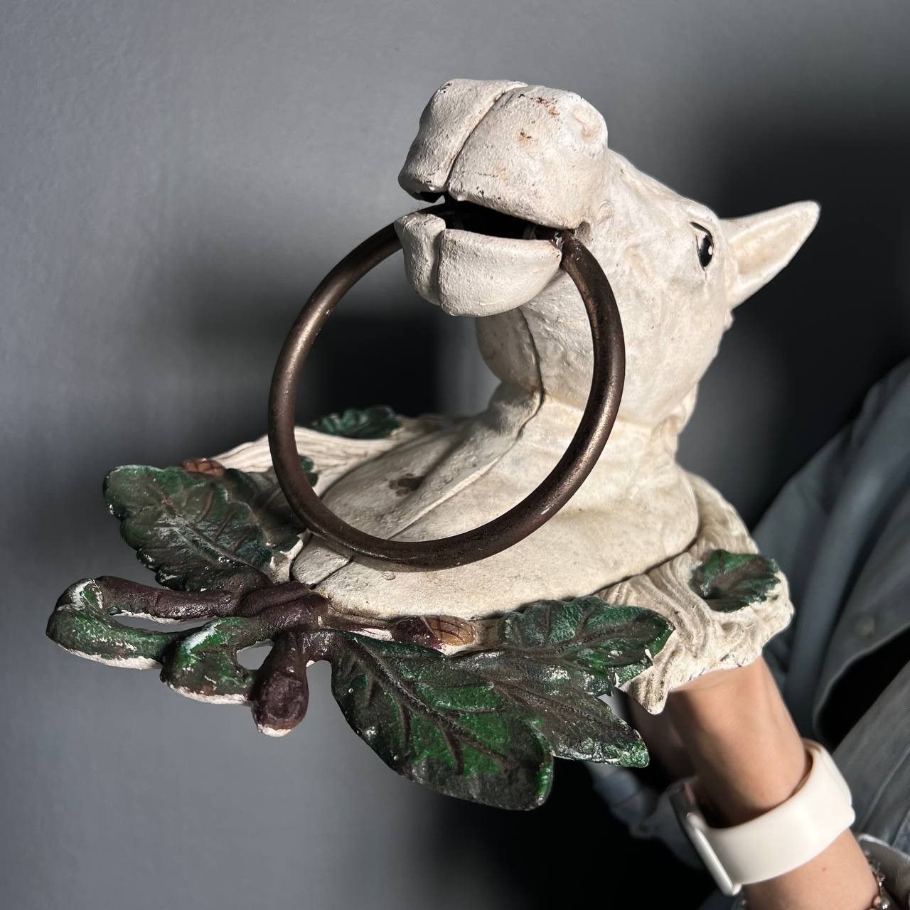 Vintage 1970s Vintage Cast Iron Figure Horse Head Wall Decor 3.5kg Size ONE SIZE - 7 Thumbnail