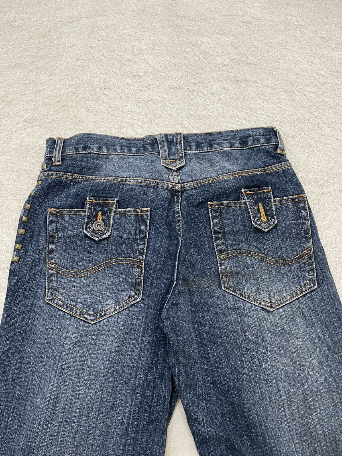 Hysteric Glamour 2000s Hysteric Flare Raw Denim Studed Bootcut Jeans Y2K Size US 31 - 9 Thumbnail