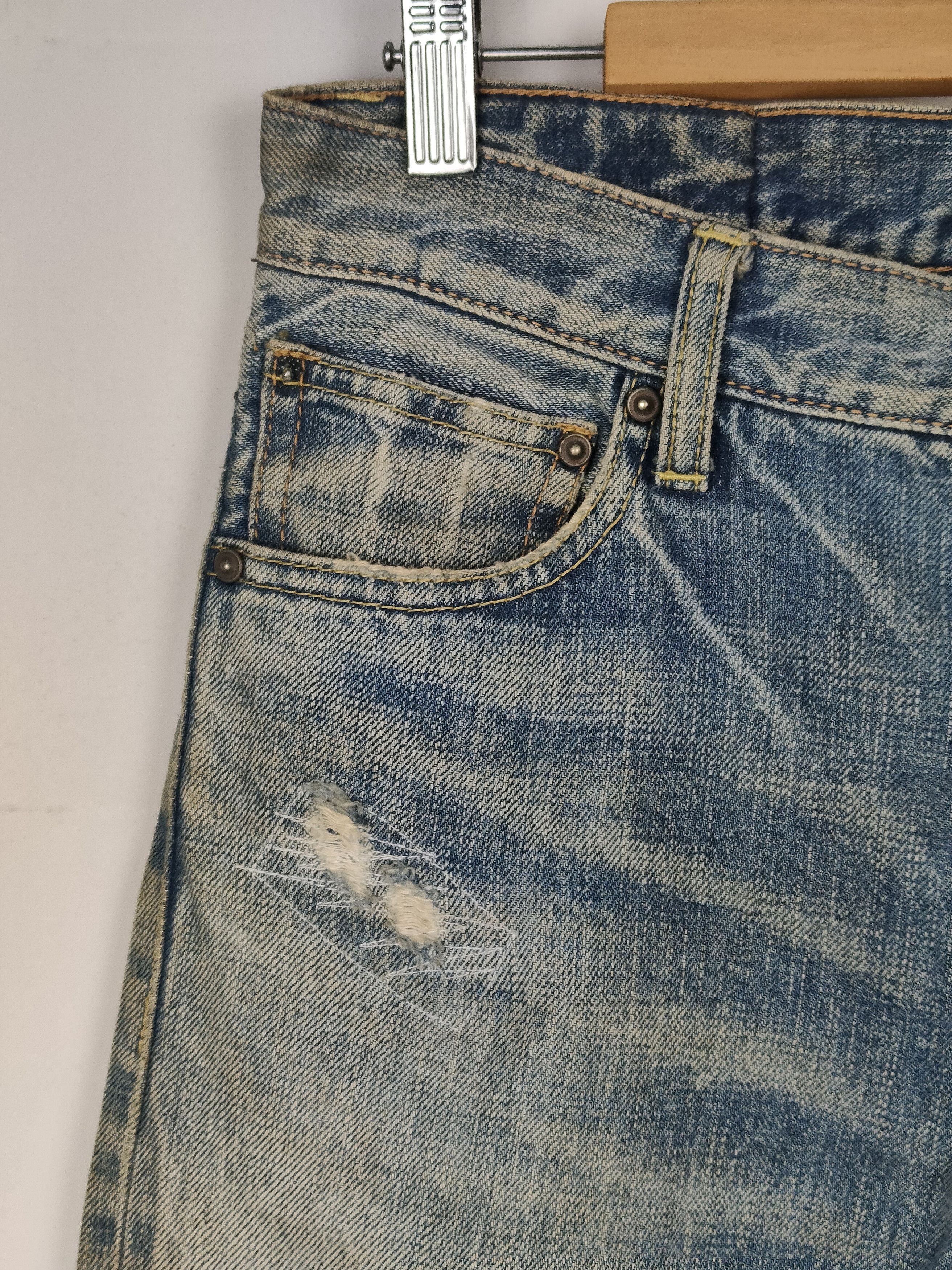 Japanese Brand Journal Standard Distressed Selvedge Denim Pant Size US 28 / EU 44 - 3 Thumbnail