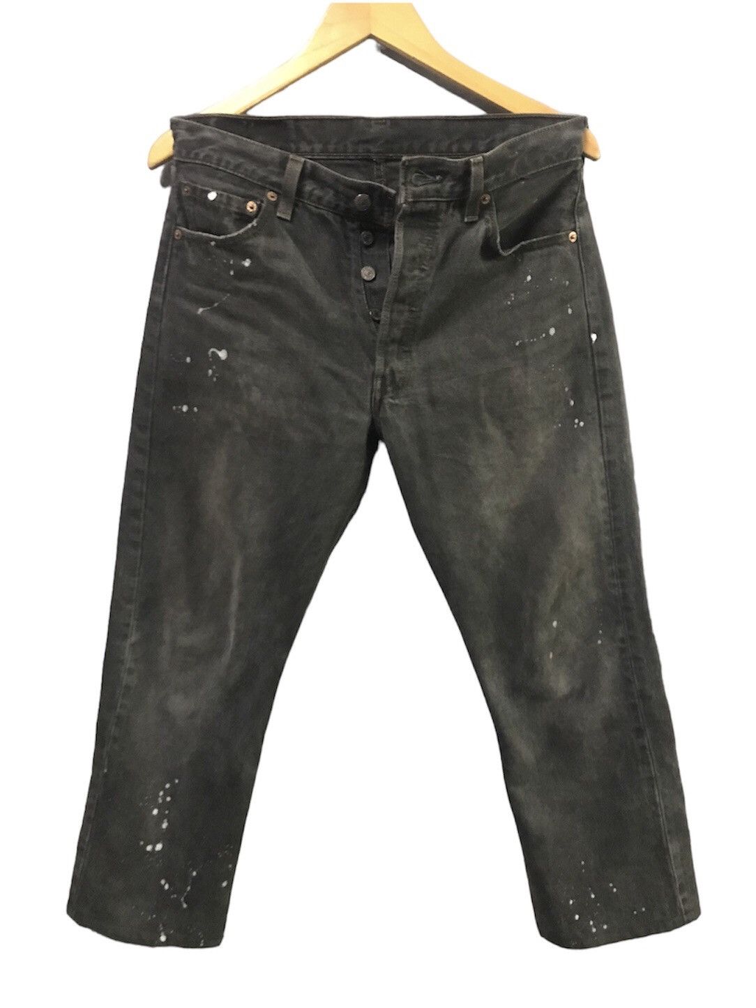 Levi's × Levi's Made & Crafted × Levi's Vintage Clothing Vintage Levis 501 Super Black Splattered Paint Size US 29 - 1 Thumbnail