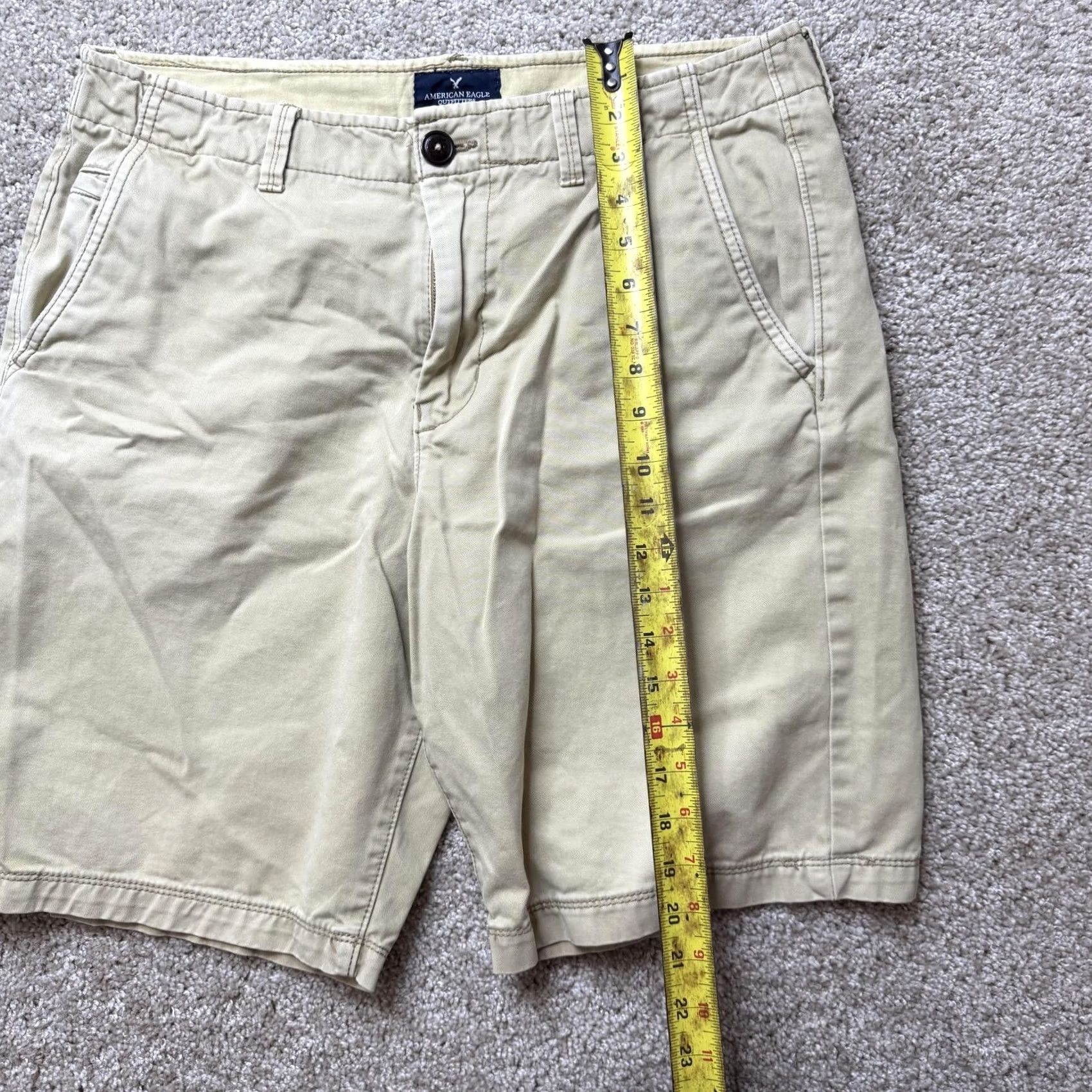 American Eagle Outfitters American Eagle Outfitters Chino Shorts Mens 33 Beige Canvas 9 Inseam Casual Size US 33 - 6 Thumbnail