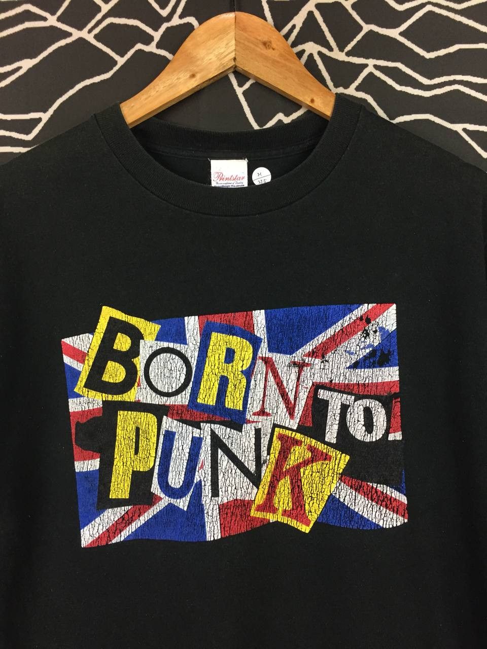 Vintage Born To Punk Sex Pistols Inspired Union Jack Tee Size US M / EU 48-50 / 2 - 3 Thumbnail
