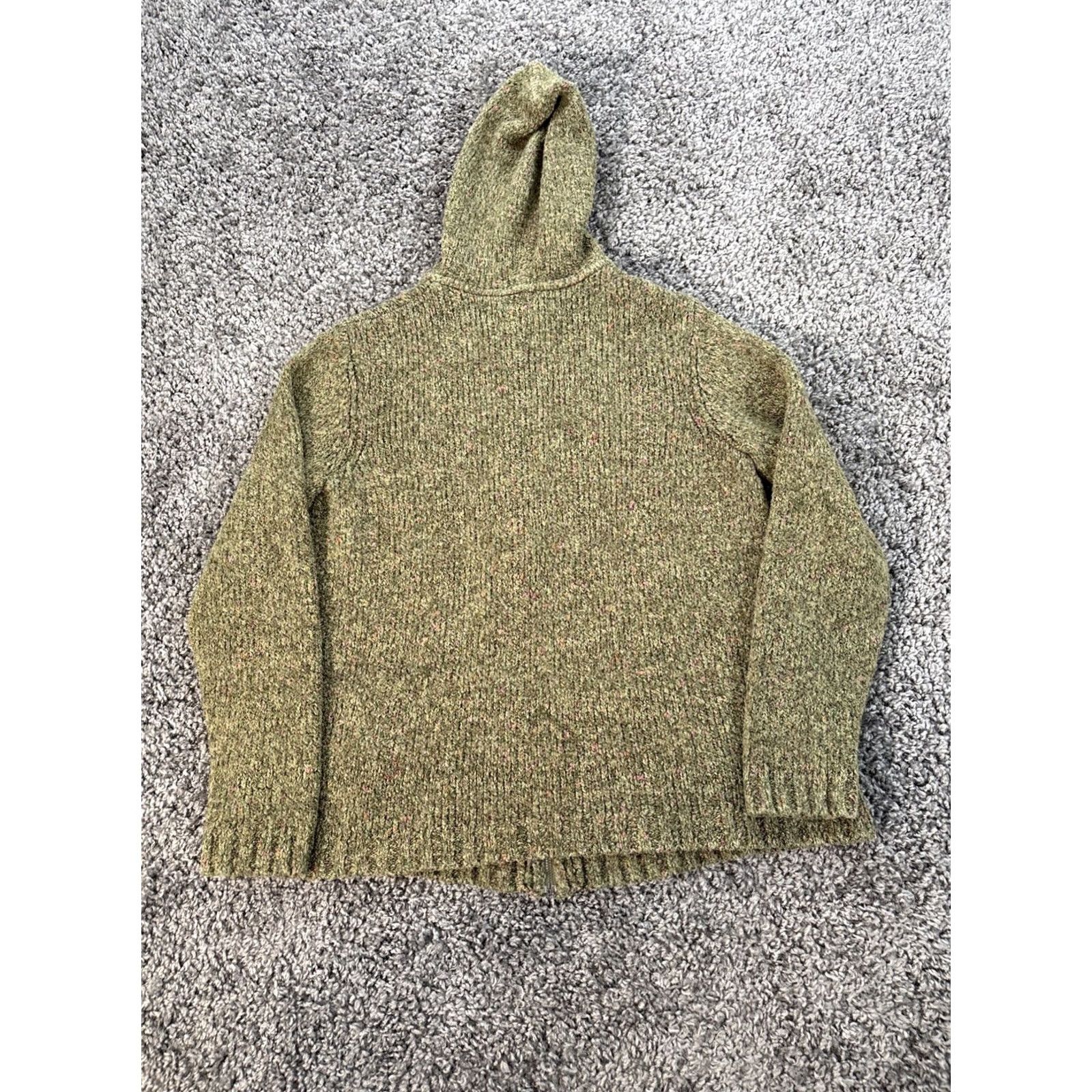Charter Club Charter Club Cardigan Sweater Womens 1X Green Wool Knit Full Zip Knit Wool Cardigan 1X Womens Green Full Zip Size XL / US 12-14 / IT 48-50 - 5 Thumbnail