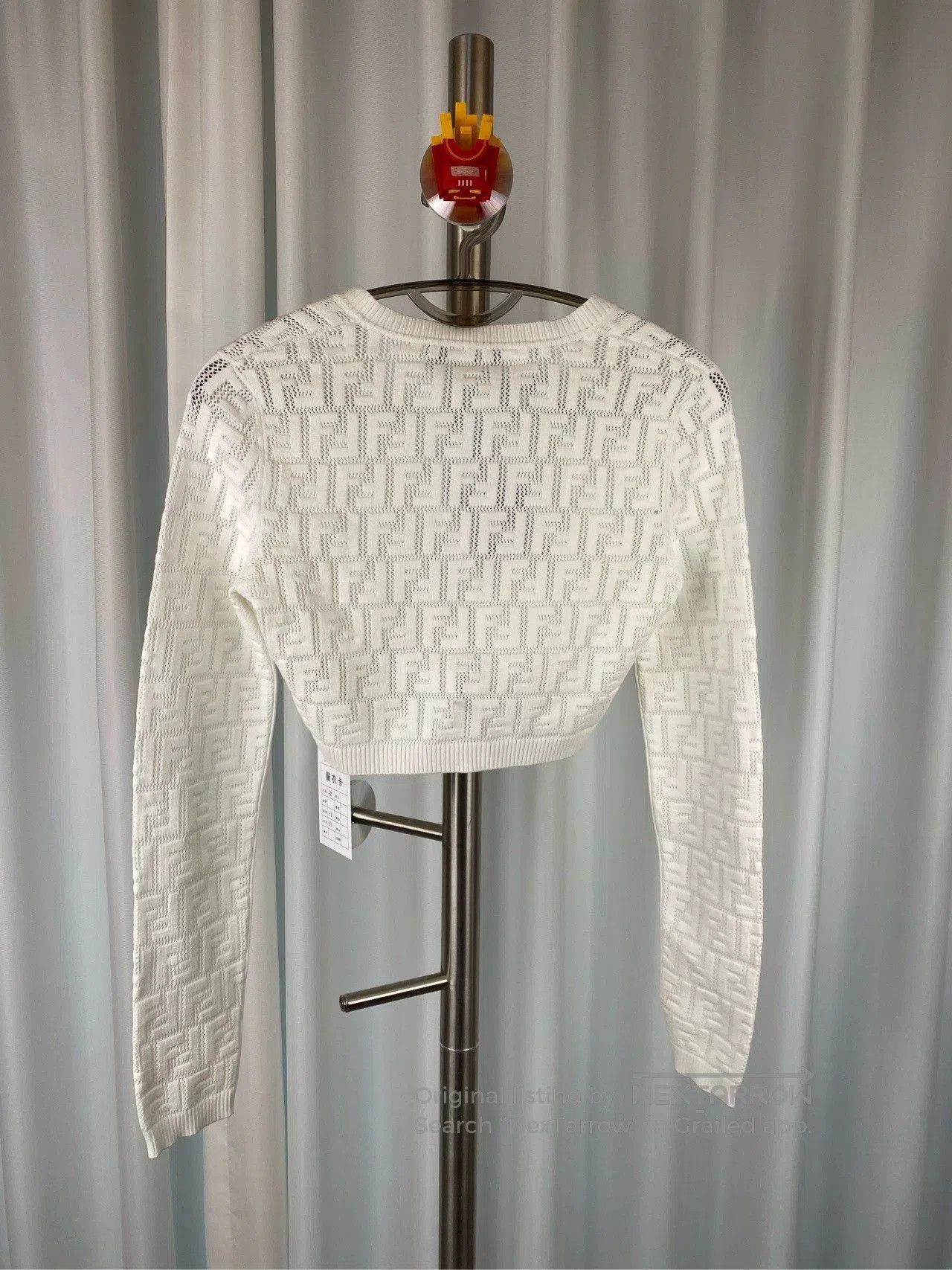 Fendi Fendi White Logo Knit Jacket SS23. Size US XS / EU 42 / 0 - 2 Thumbnail