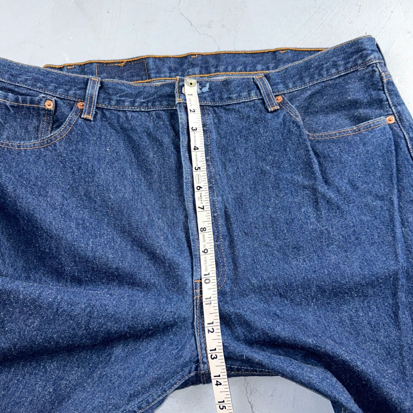 Levi's VINTAGE Levi's 501 Jeans 90s USA Straight Leg Mid Rise Dark Blue 44x34 Mens Size US 44 / EU 60 - 7 Thumbnail