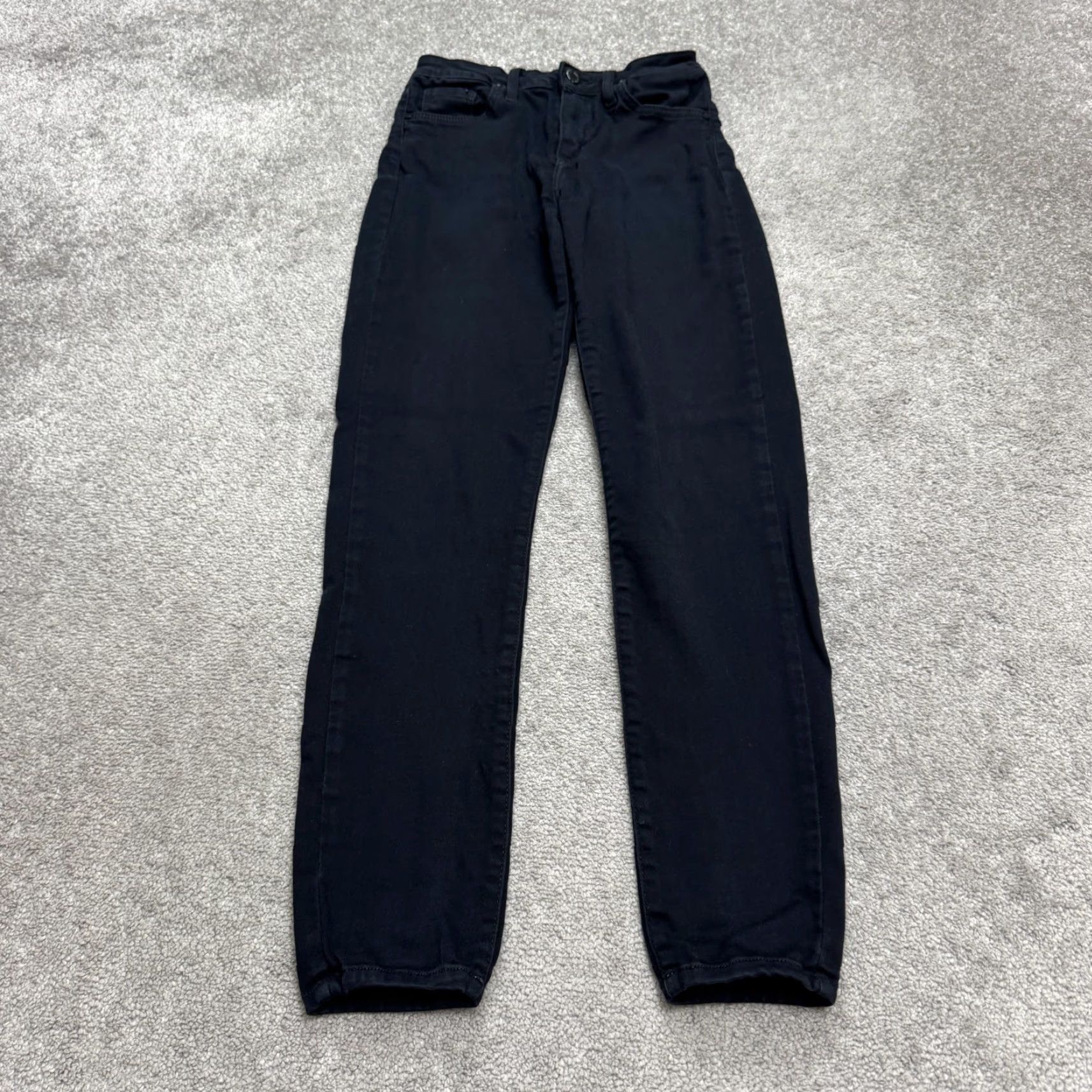 Vintage JUST BLACK Denim Jeans Women Slim High Rise 27 5-Pocket Black Dark 29 Inseam Skinny Streetwear City Outdoor Skinny Womens 27x29 Size 27" / US 4 / IT 40 - 2 Thumbnail