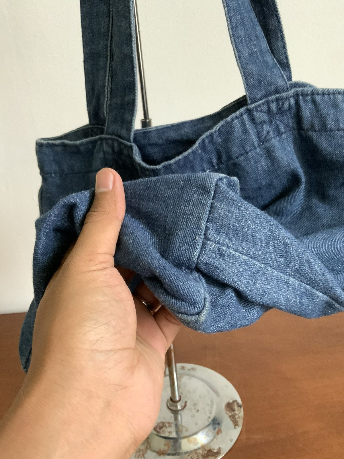 Japanese Brand Fuck You Disconchi Indigo Denim Tote Bag Size ONE SIZE - 5 Thumbnail