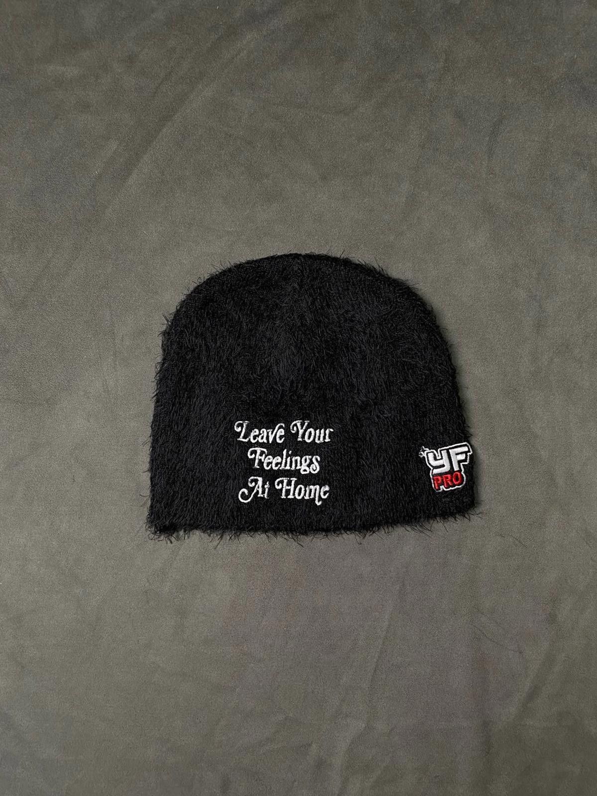Japanese Brand Rare Leave Your Feelings At Home No Cuff Knit Black Beanie Size ONE SIZE - 1 Thumbnail