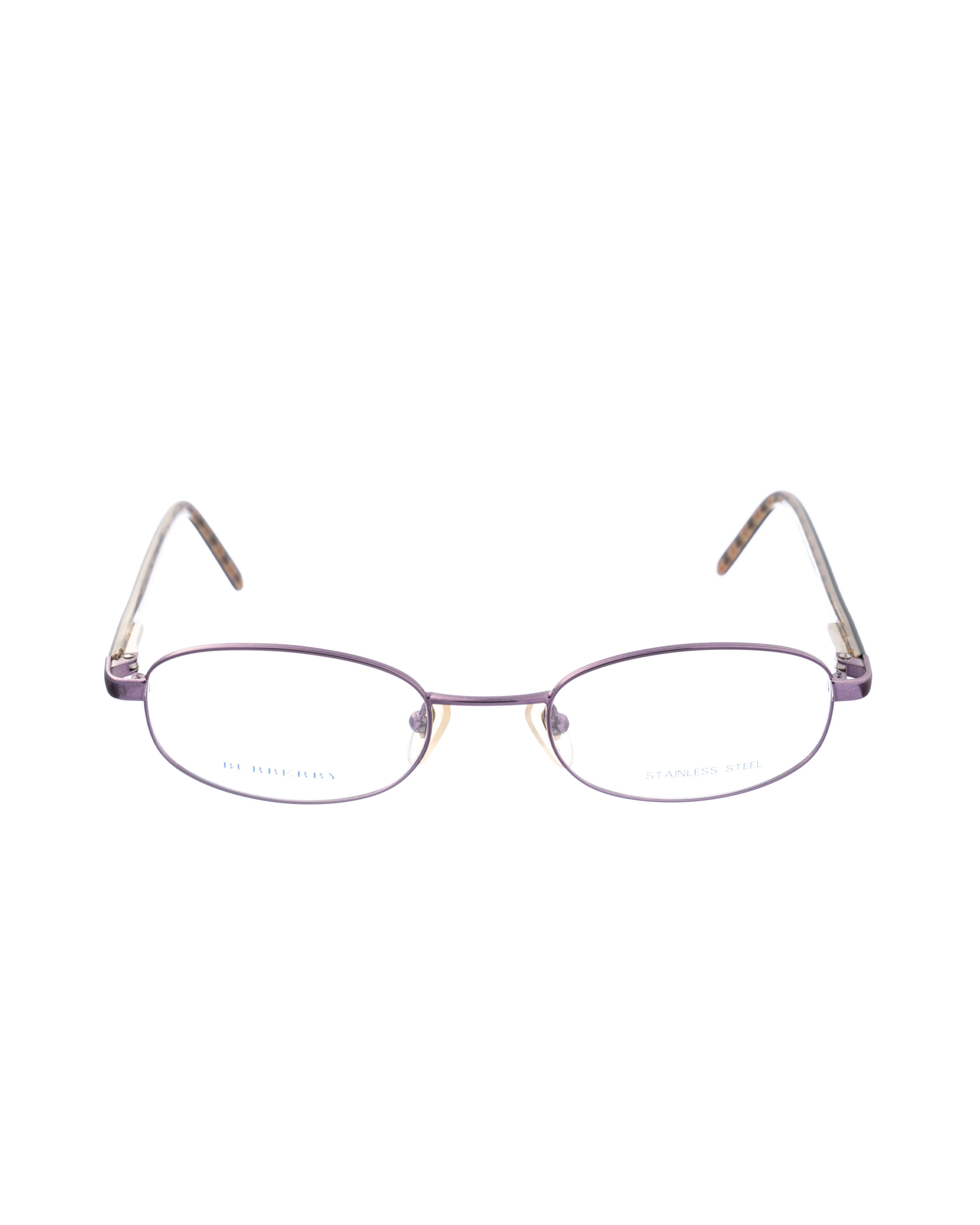Burberry 90s Dark Violet Oval Checked Glasses