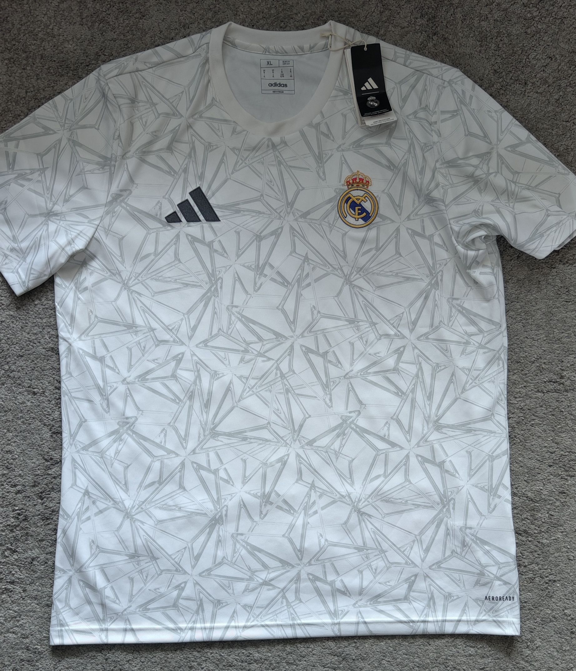 Adidas Real Madrid Pre match adidas jersey Size US XL / EU 56 / 4 - 1 Thumbnail