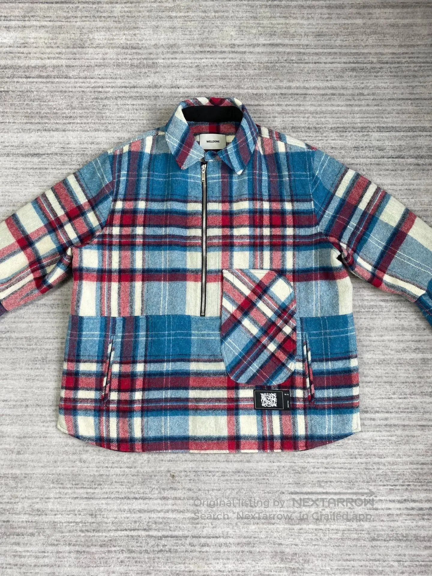 WE11DONE we11done plaid fleece half-zip jacket. Size US M / EU 48-50 / 2 - 2 Thumbnail
