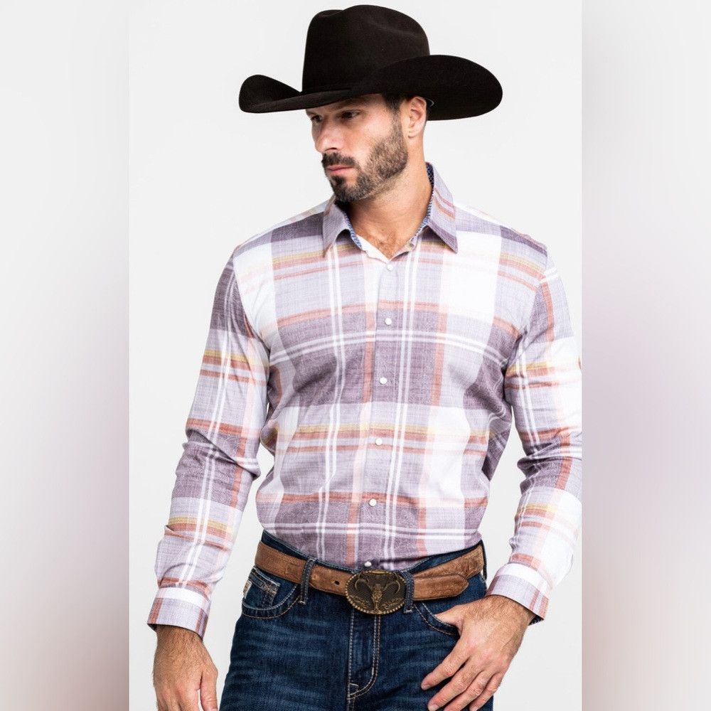 Scully SCULLY SIGNATURE SOFT SERIES MEN'S LARGE PLAID SNAP LONG SL Size US L / EU 52-54 / 3 - 1 Thumbnail