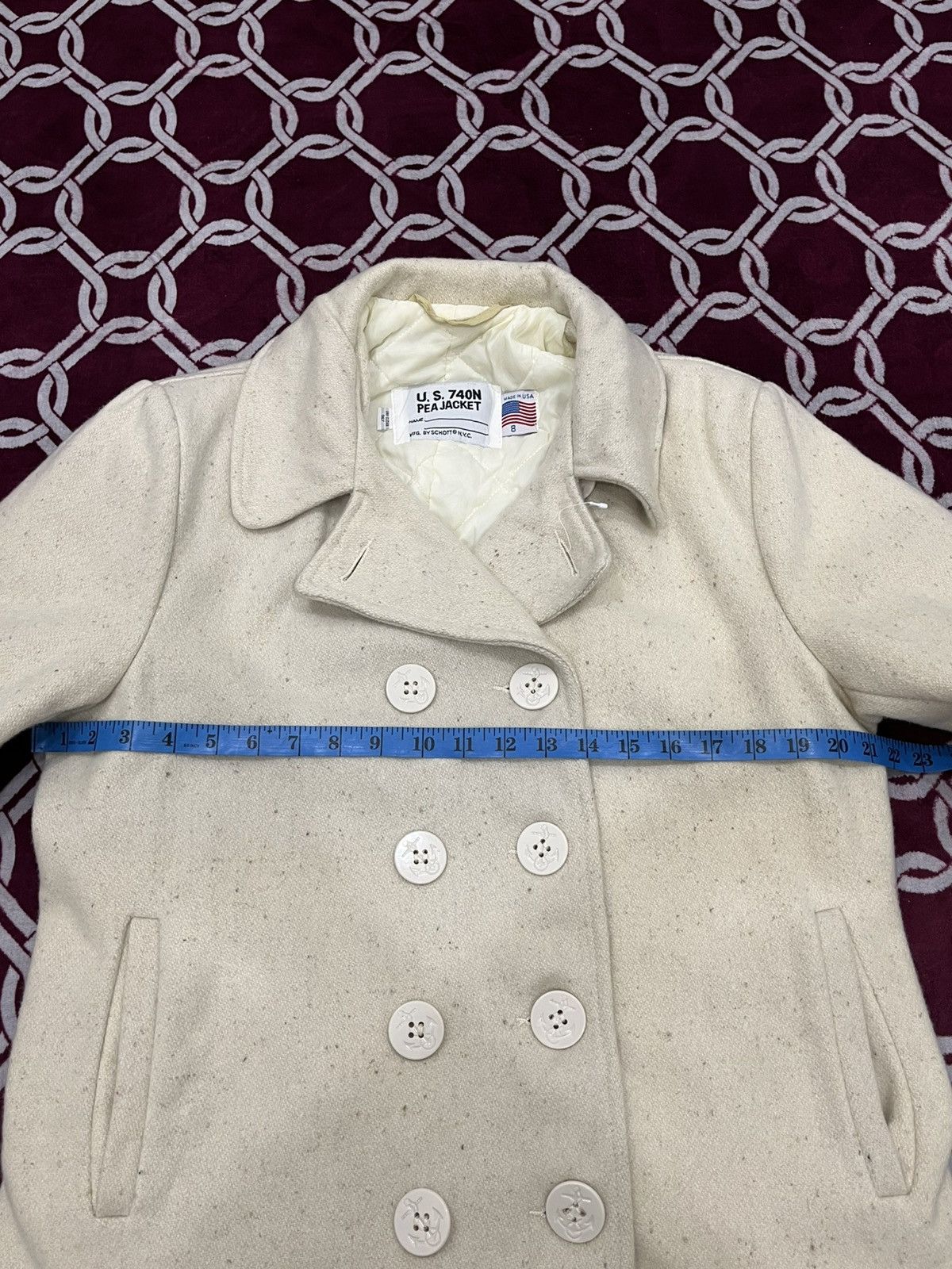 Schott Vintage Schott NYC US 740N Wool Pea Coat Jacket Size M / US 6-8 / IT 42-44 - 14 Thumbnail