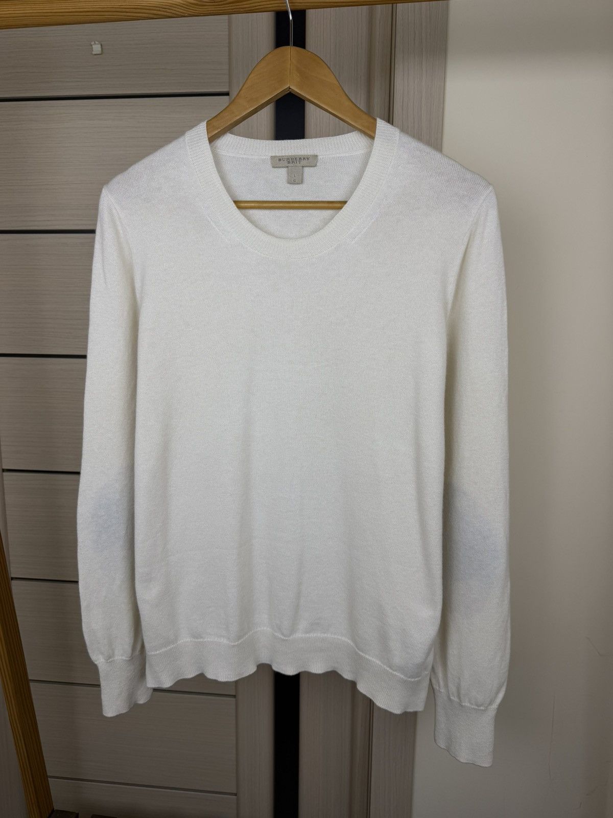 Burberry Vintage Burberry brit cotton cashmere sweater size L Size L / US 10 / IT 46 - 2 Thumbnail