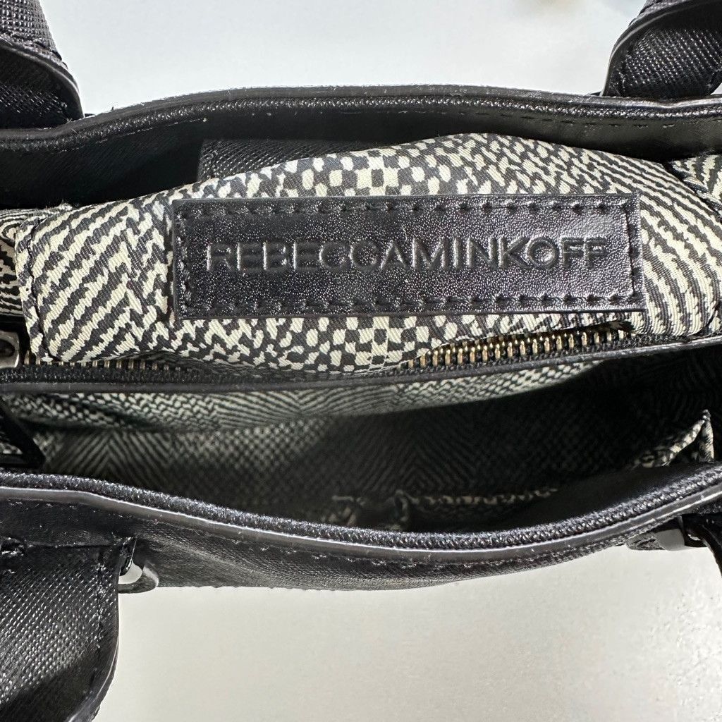 Rebecca Minkoff Rebecca Minkoff Saffiano Leather Black Satchel Crossbody Bag Size ONE SIZE - 4 Thumbnail
