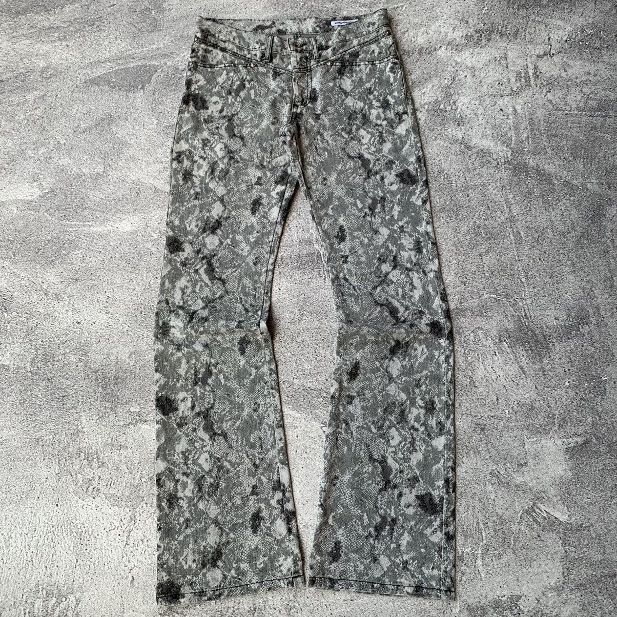 If Six Was Nine Rare🔥 Semantic Design Python Snake Skin Flared Jeans Size US 30 / EU 46 - 1 Thumbnail