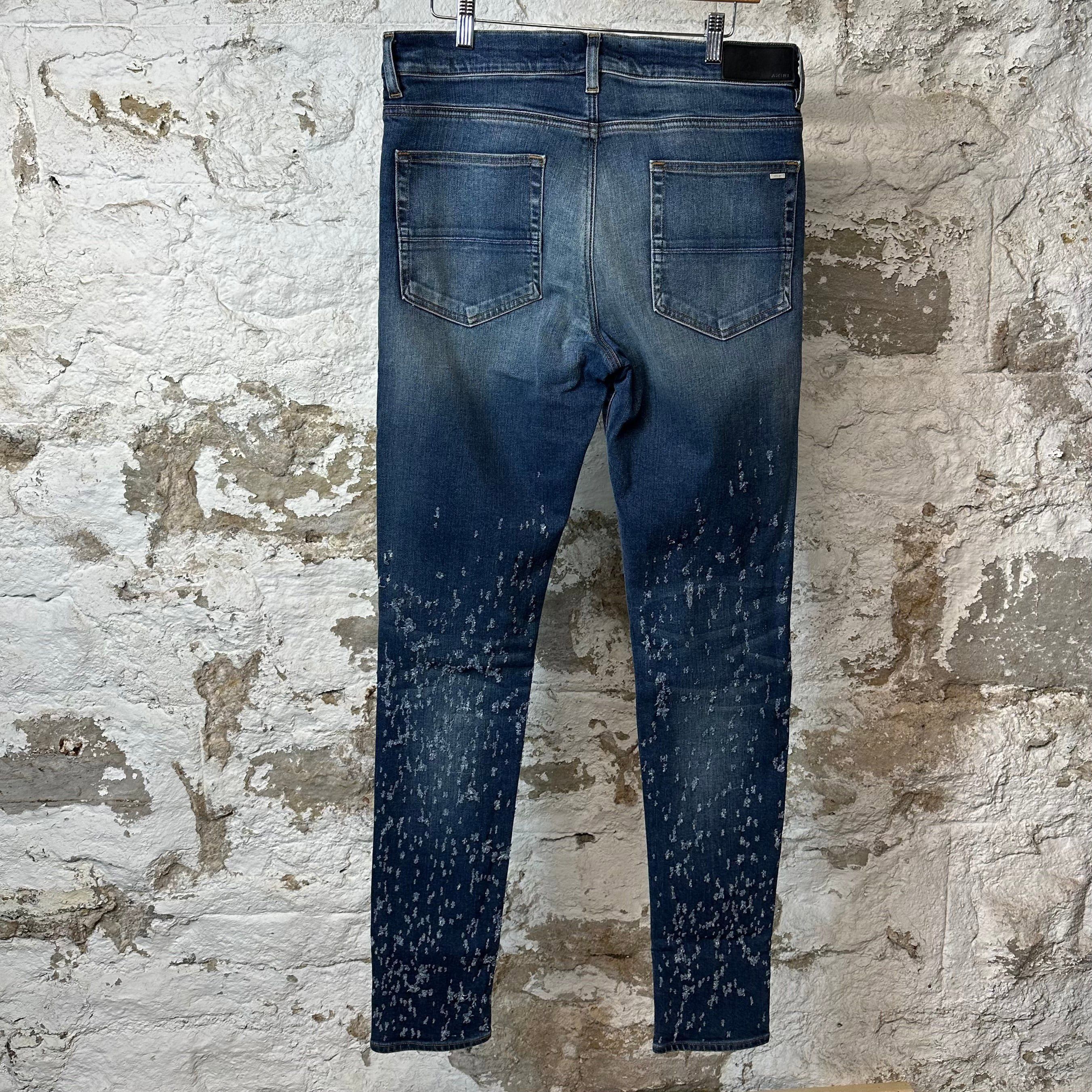 Amiri Amiri Knee Rip Shotgun Dark Blue Denim Jeans Sz 36 Size US 36 / EU 52 - 2 Thumbnail