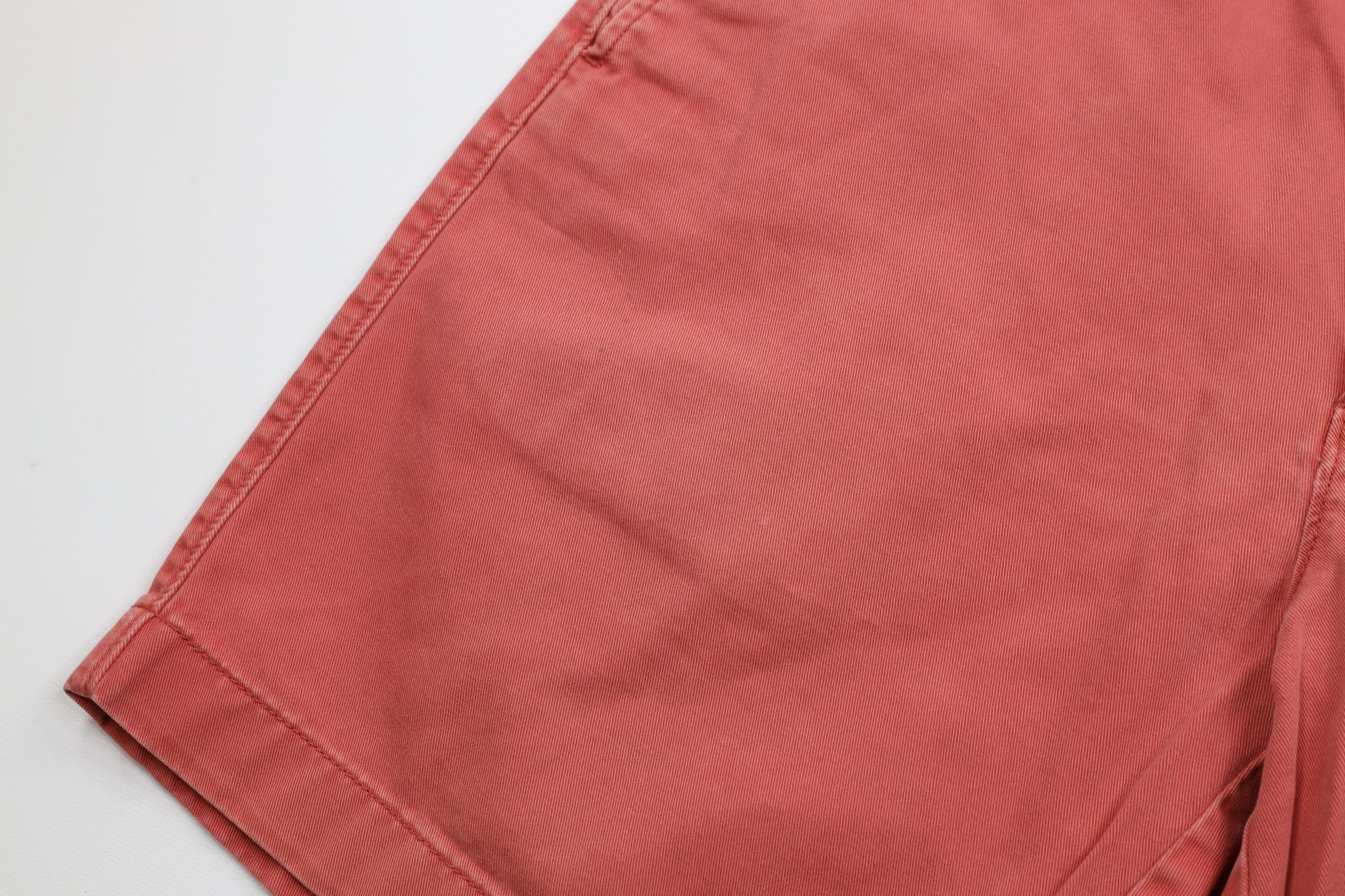 J.Crew × Vintage Vintage J Crew Distressed Above Knee Cotton Chino Shorts Red Size US 32 / EU 48 - 5 Thumbnail