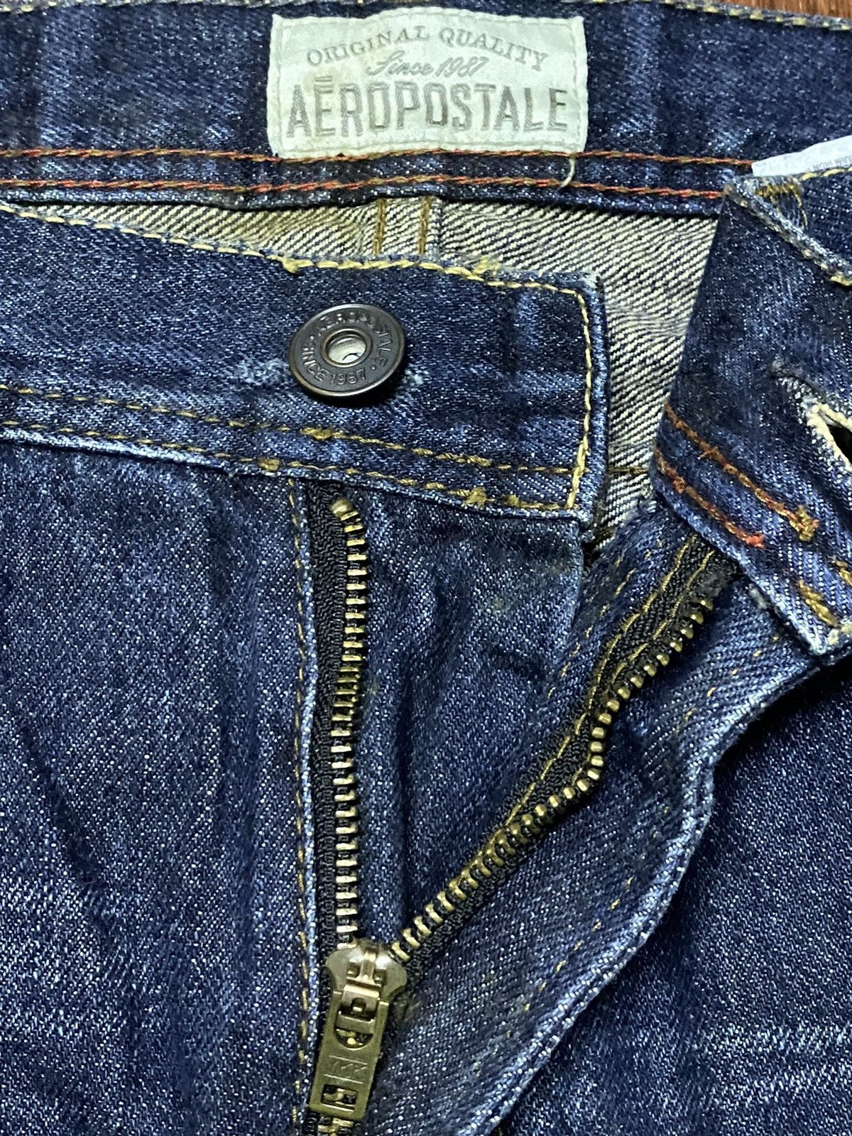 Aeropostale Vintage Aeropostale Slim bootcut Blue Wash Distressed Jeans Size US 34 / EU 50 - 11 Thumbnail