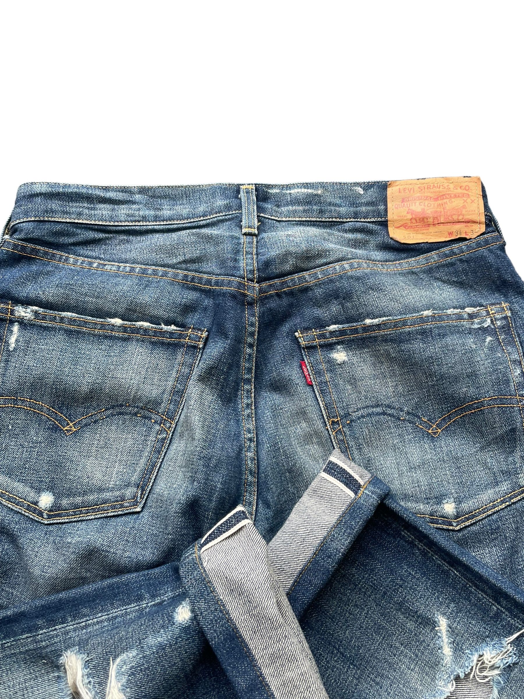 Levi's Vintage 2006 Levis 501 E 1971 Selvedge Distresed Denim Size US 33 - 5 Thumbnail