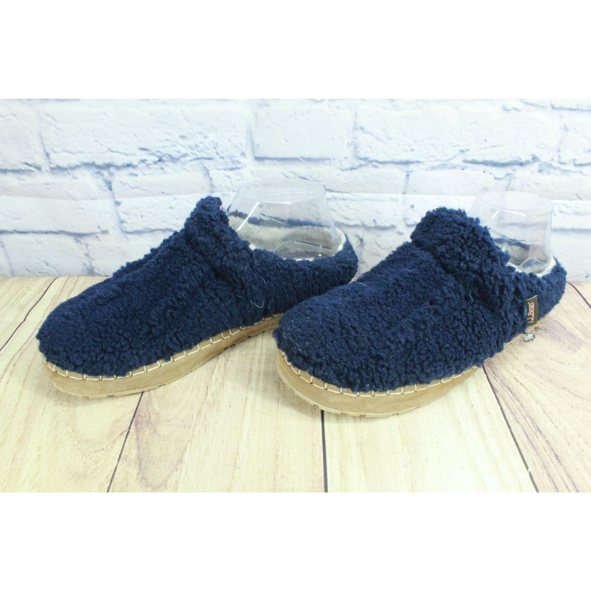 L.L. Bean LL Bean Knit Fleece Lined Water Resistant Cozy Slippers Size US 8 / IT 38 - 2 Thumbnail