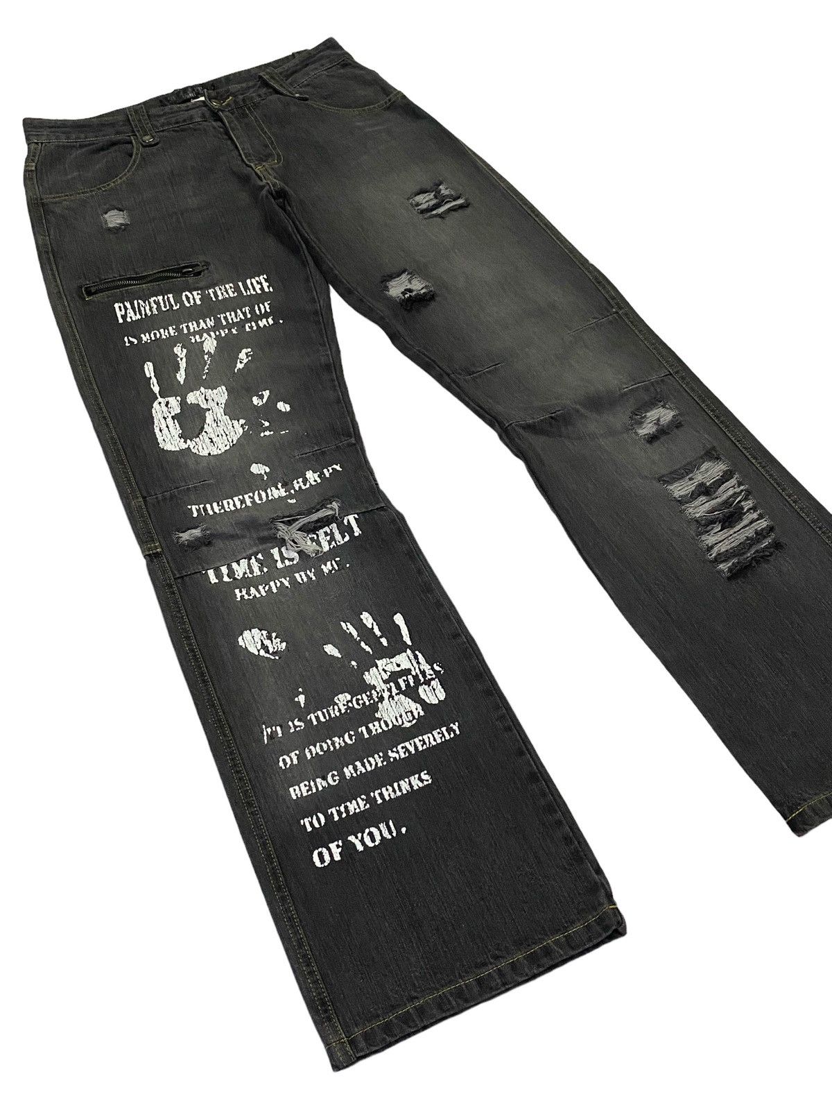Japanese Brand Sex Pot Revenge Distressed Denim Pants Size US 32 / EU 48 - 19 Thumbnail