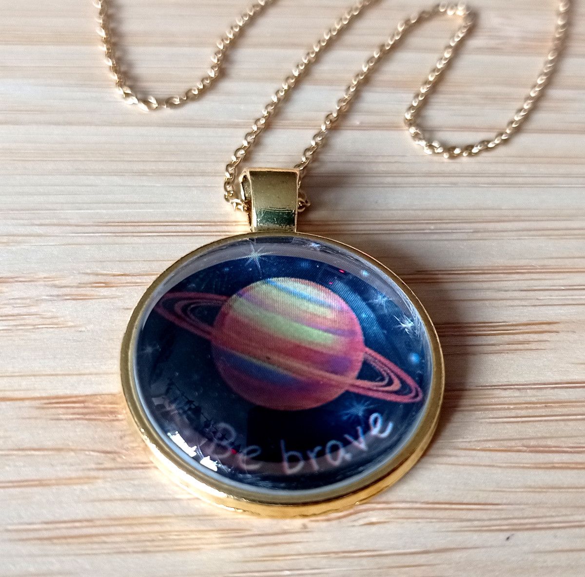 Hysteric Glamour × Japanese Brand × Vintage Punk Tiny Planet Saturn Stainless Steel Gold Necklace Unique Size ONE SIZE - 8 Thumbnail