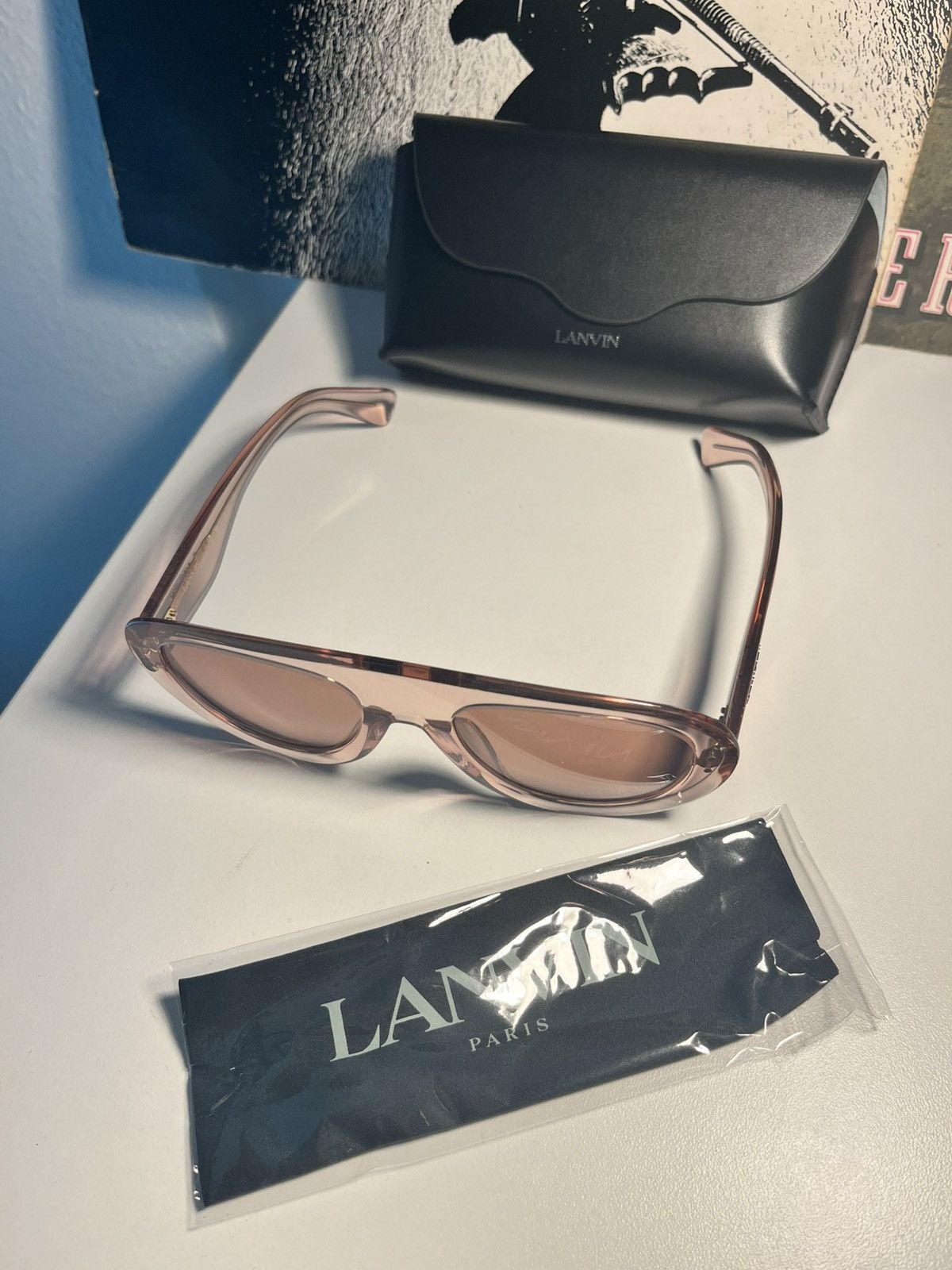 Lanvin Lanvin Sunglasses-Model Aviator Transparent Rose. Sold onlin Size ONE SIZE - 4 Thumbnail