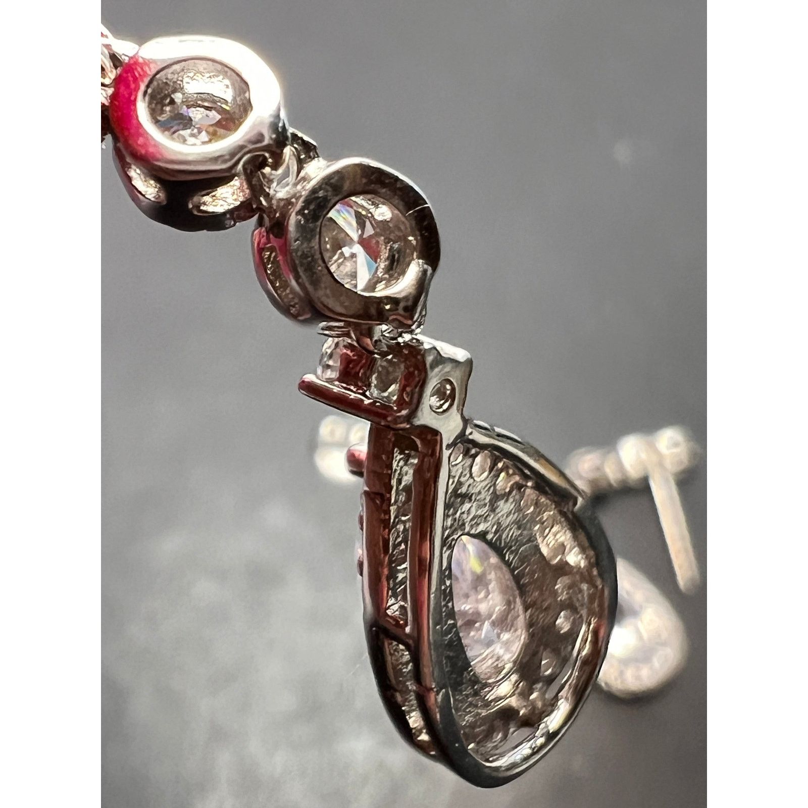 Other Teardrop CZ sterling silver dangle earrings Size ONE SIZE - 10 Thumbnail