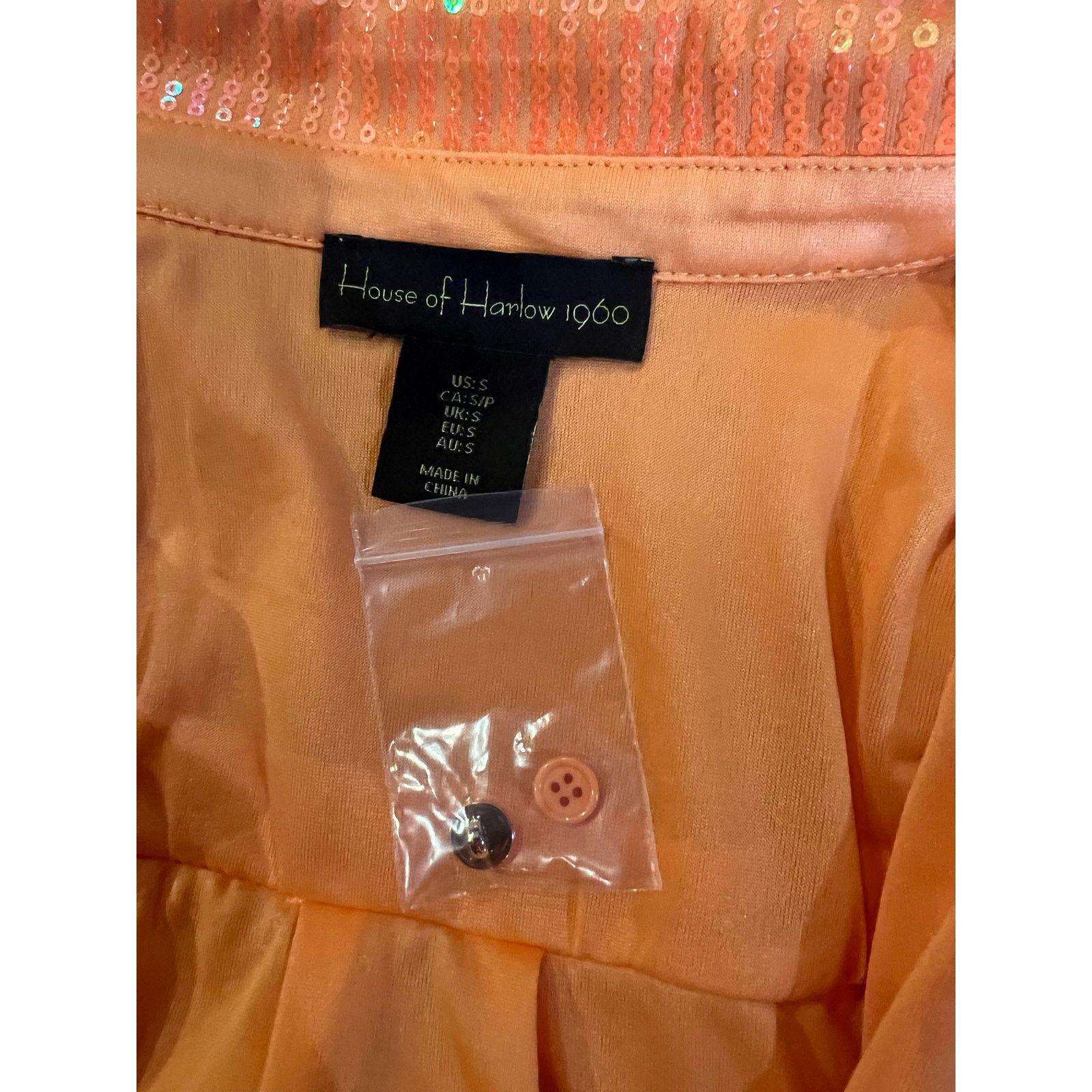 House of Harlow House Of Harlow 1960 Sequins Wrap Dress Orange NWT Small Size S / US 4 / IT 40 - 10 Thumbnail