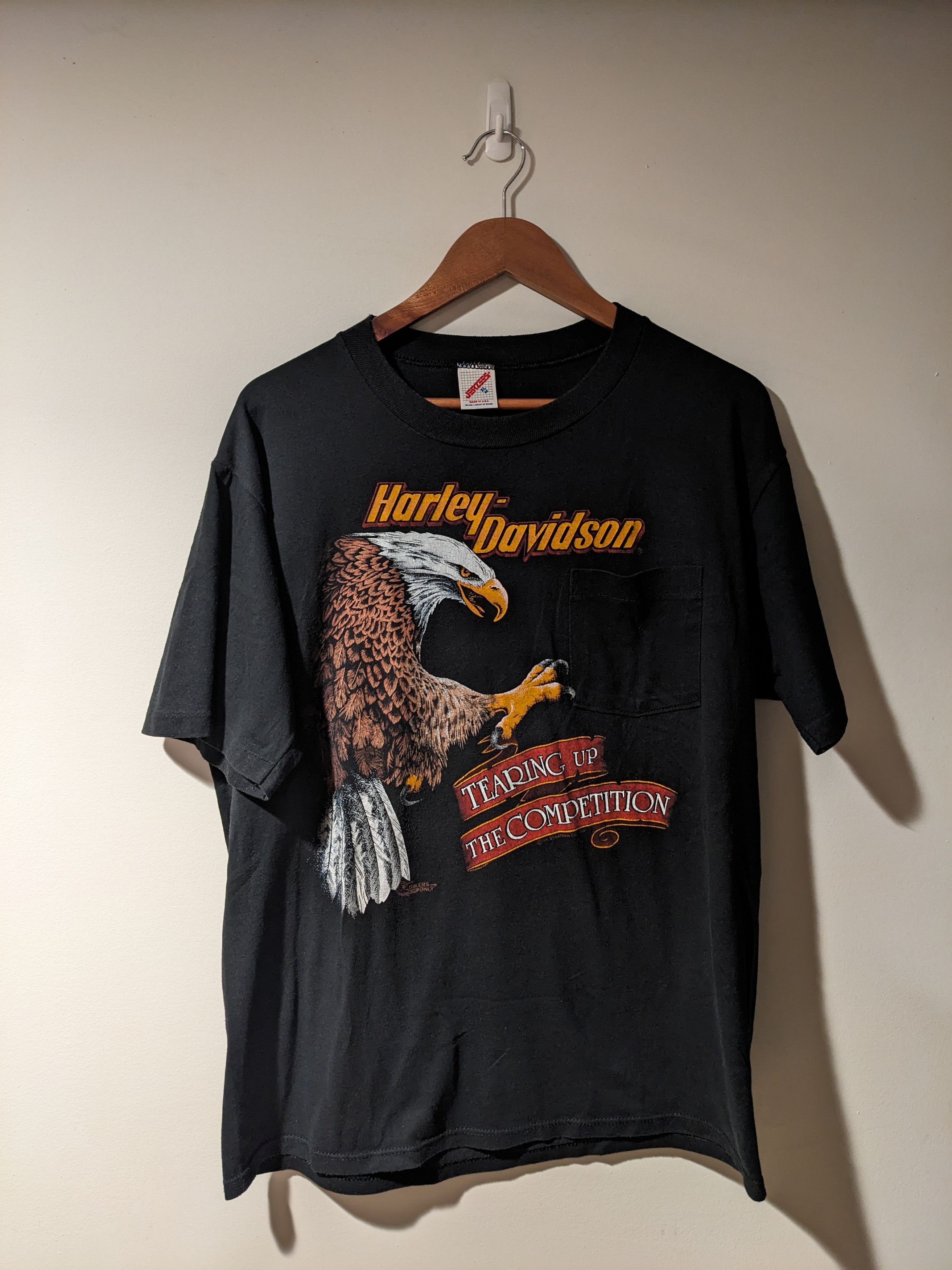 Harley Davidson × Vintage Vintage 1985 Harley Davidson Motorcycle Bike Week T-Shirt Size US XL / EU 56 / 4 - 1 Thumbnail