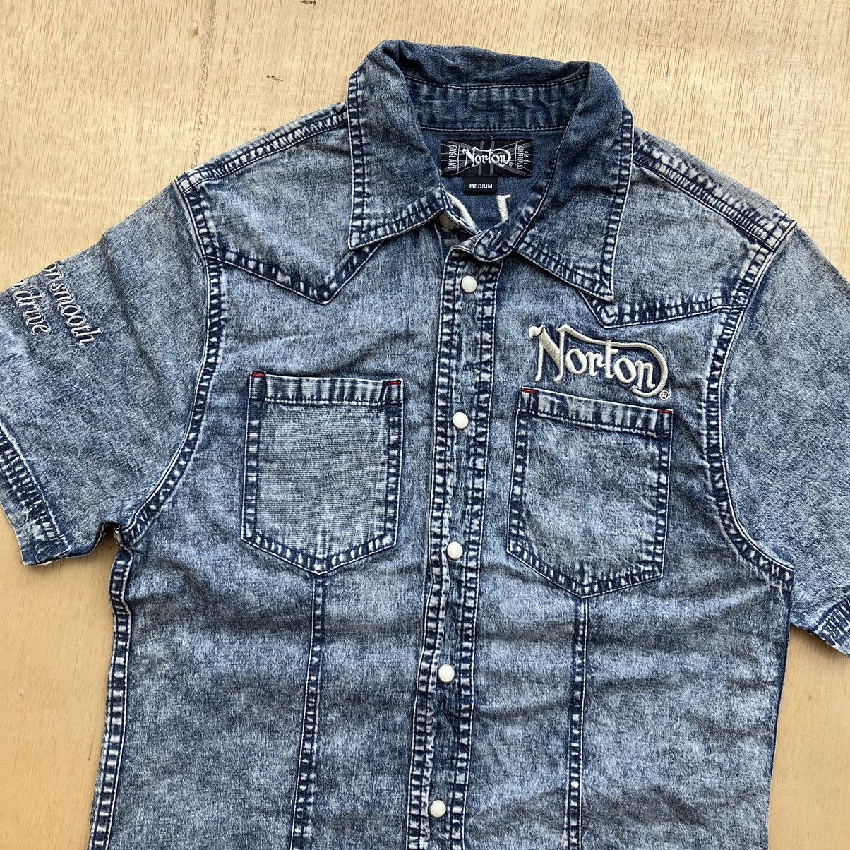 Harley Davidson × Norton × Vanson Leathers NORTON GOOD OLDIES CREATED A LEGEND SHORT SLEEVE Size M / US 6-8 / IT 42-44 - 4 Thumbnail