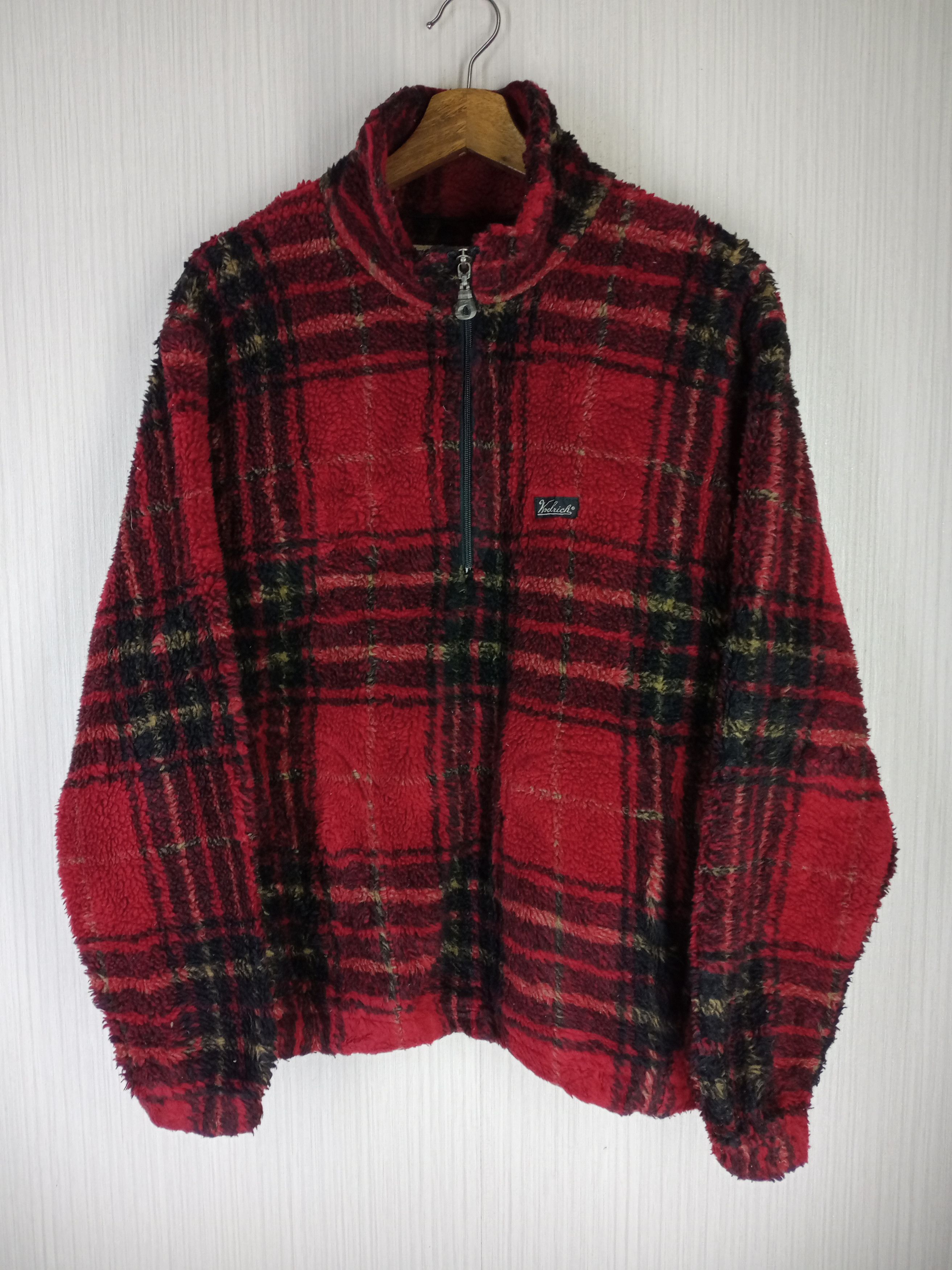Woolrich Woolen Mills Vintage Woolrich Deep Pile Sherpa Fleece Half Zip Jacket Size US M / EU 48-50 / 2 - 2 Thumbnail