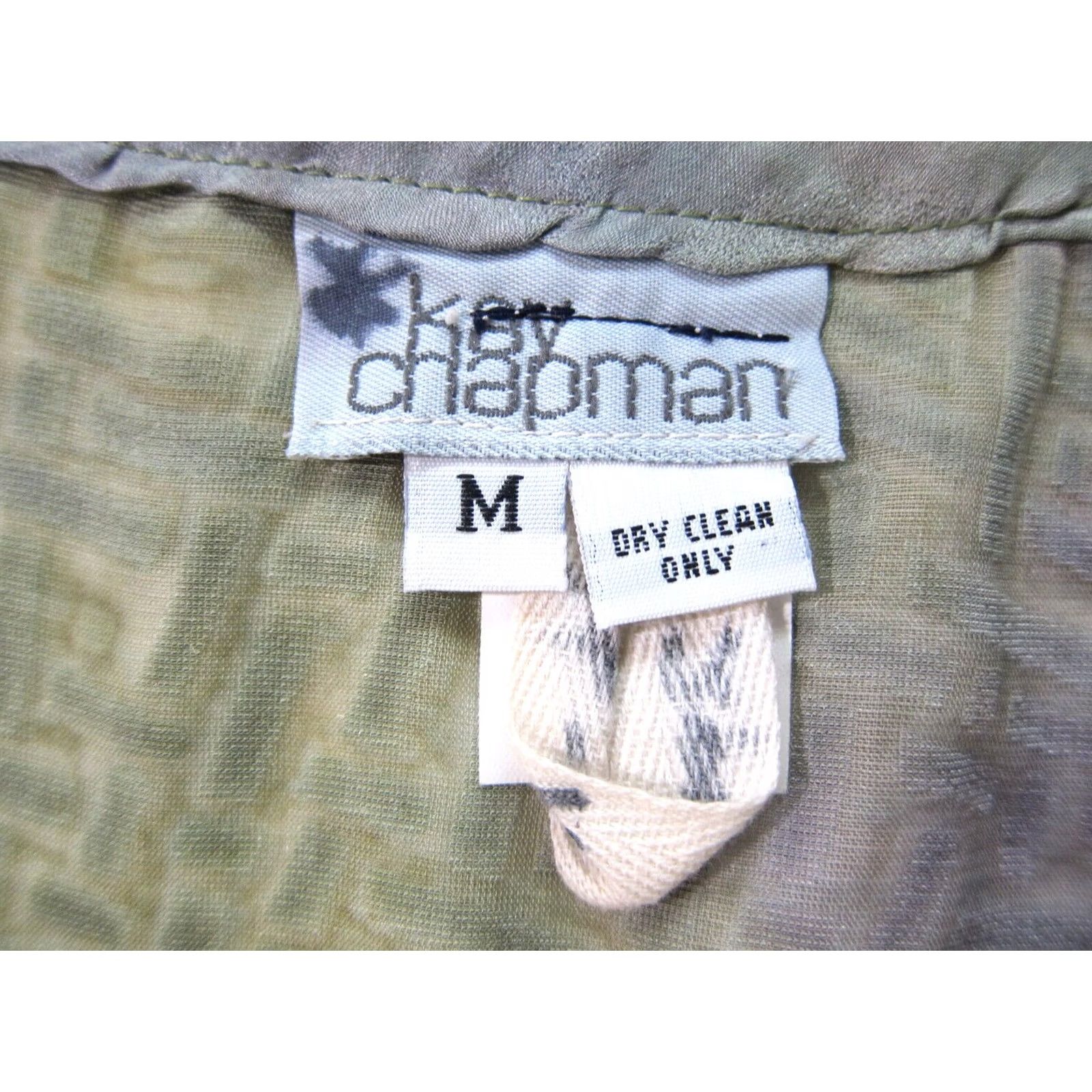 Velvet Kay Chapman Green Velvet Sheer Silk High Neck Long Sleeve Tunic Blouse Women M Size M / US 6-8 / IT 42-44 - 4 Thumbnail