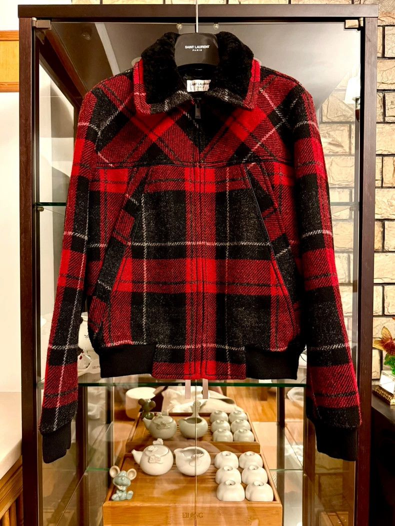 Saint Laurent Paris Saint Laurent Paris 20 FW runway black and red wool patchw Size US S / EU 44-46 / 1 - 1 Thumbnail