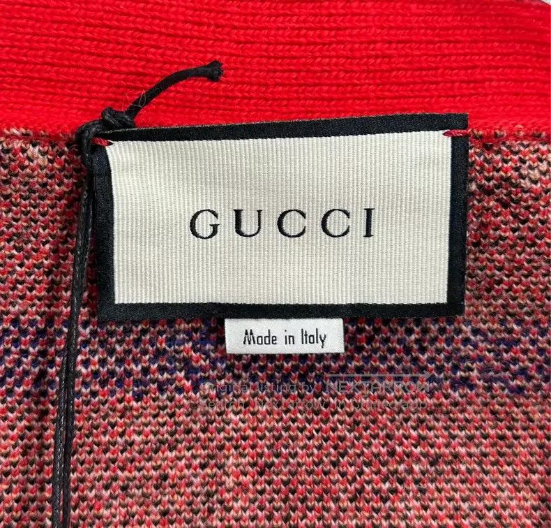 Gucci Gucci Red piglet full-print wool knitted cardigan jacket Size S / US 4 / IT 40 - 3 Thumbnail