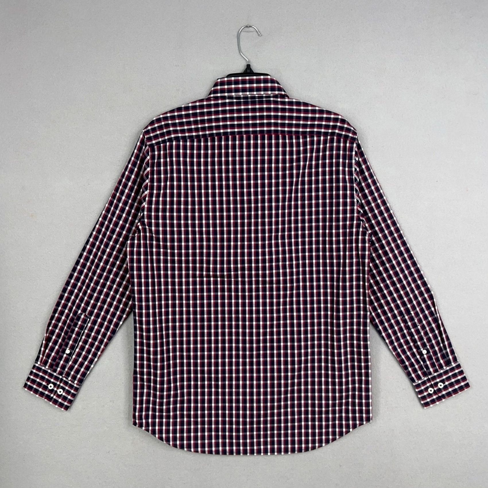 Lucky Brand Lucky Brand Shirt Mens Medium Red Navy Check Plaid Slim Fit Stretch Casual Dress Shirt Size US M / EU 48-50 / 2 - 5 Thumbnail