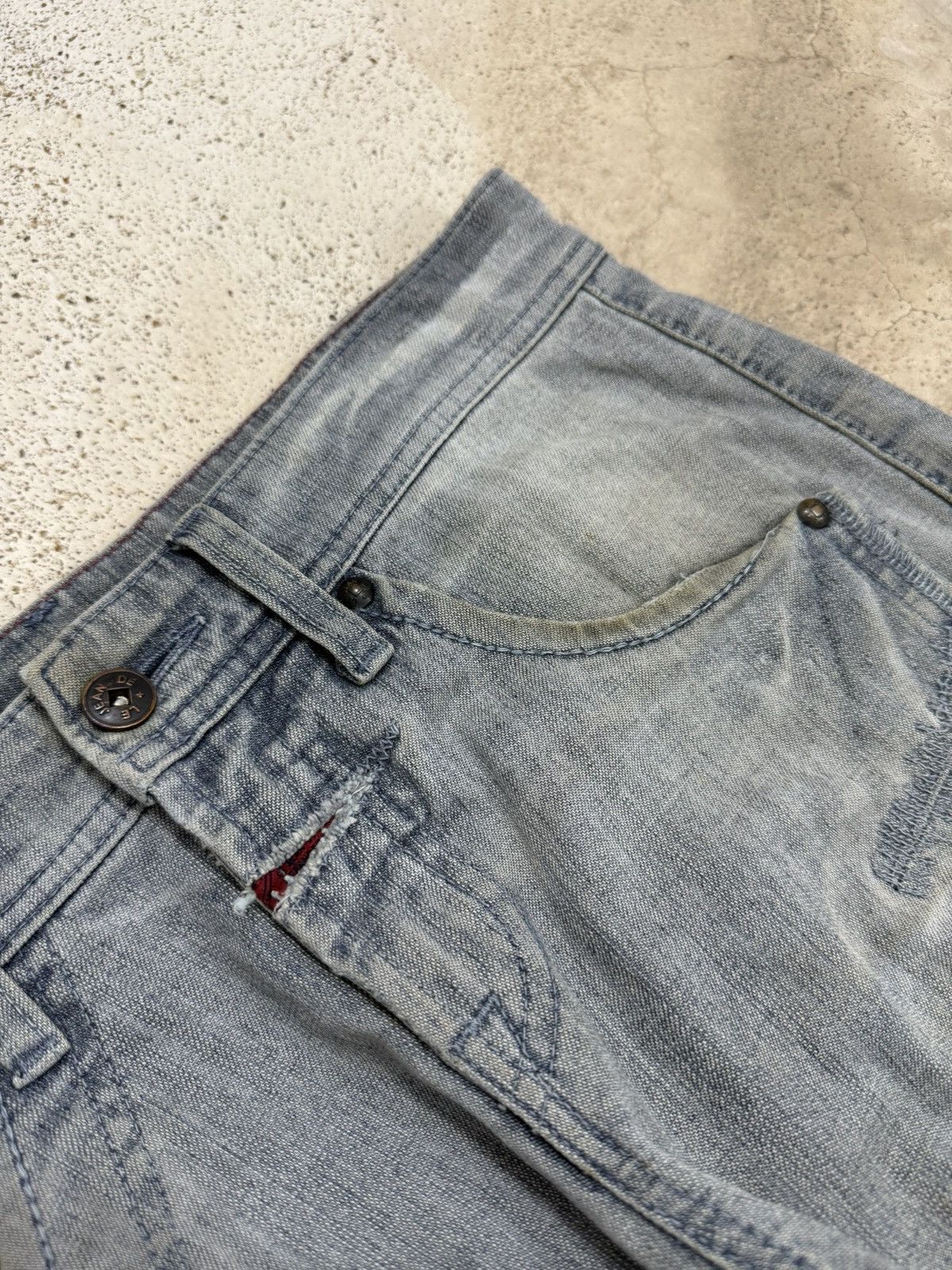 Marithe + Francois Girbaud Marithe Francois Girbaud Heavy Stitching Distressed Dirt Size US 30 / EU 46 - 8 Thumbnail