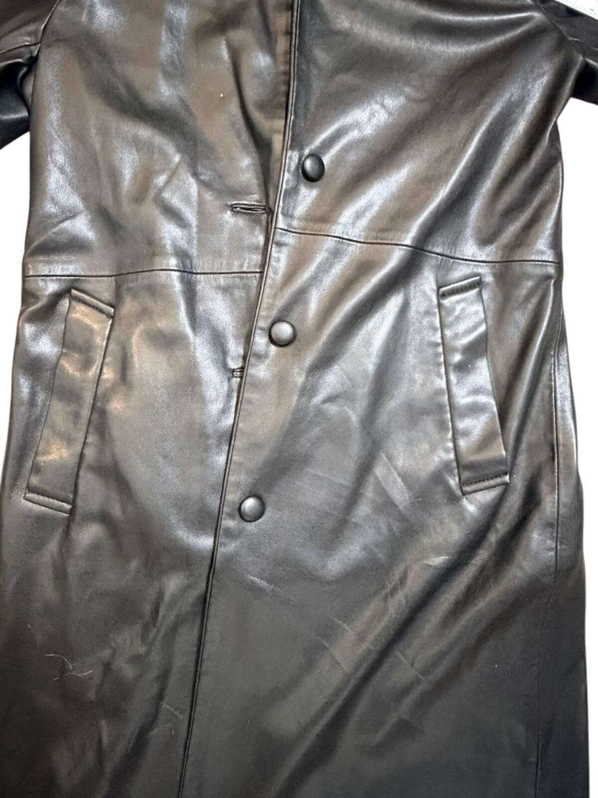 Abercrombie & Fitch Abercrombie & Fitch Vegan Leather Trench Coat Womens Size S / US 4 / IT 40 - 4 Thumbnail