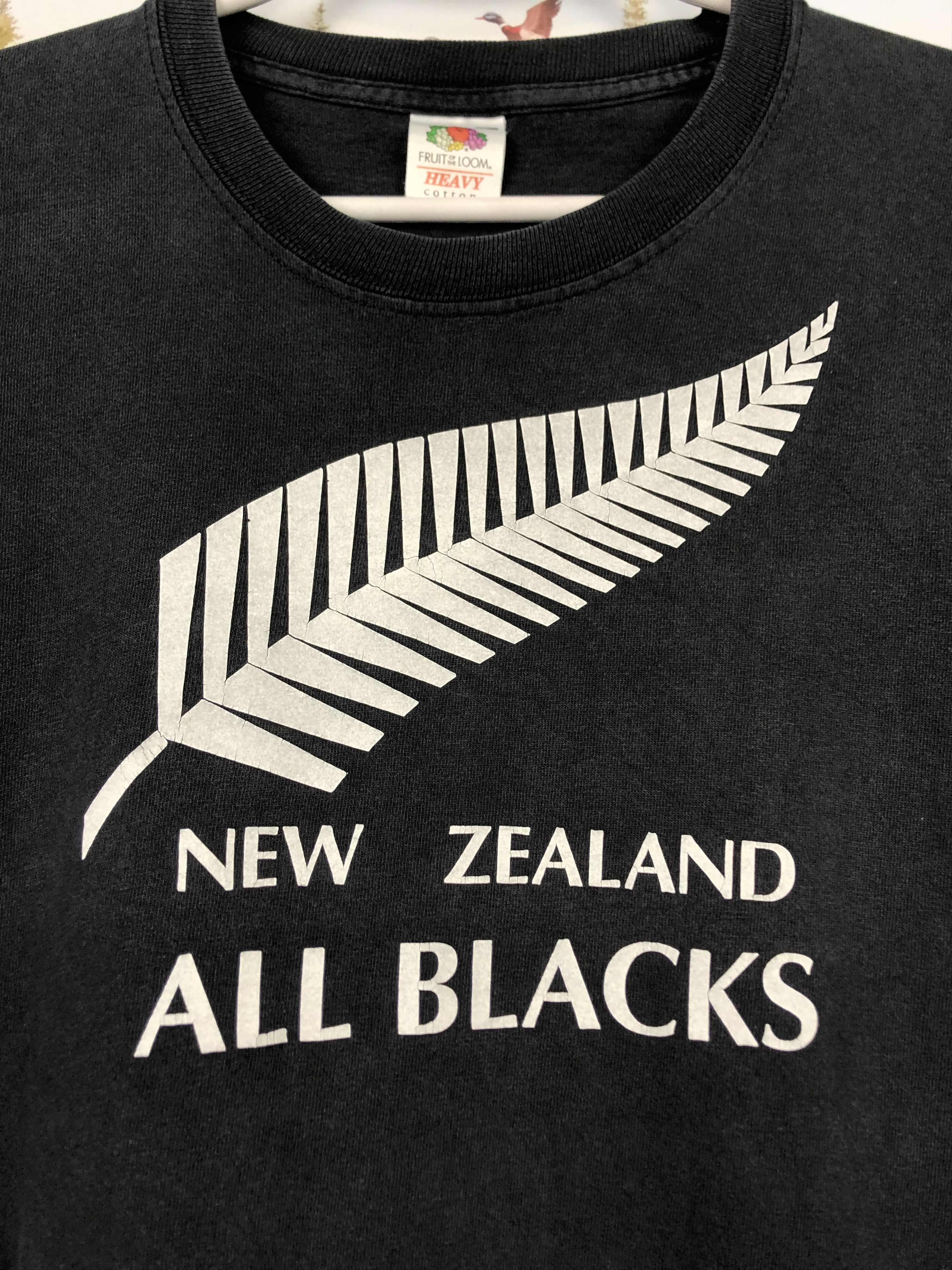 Vintage Vintage New Zealand All Black Rugby Jersey Mens Tee Big Logo Size US L / EU 52-54 / 3 - 3 Thumbnail